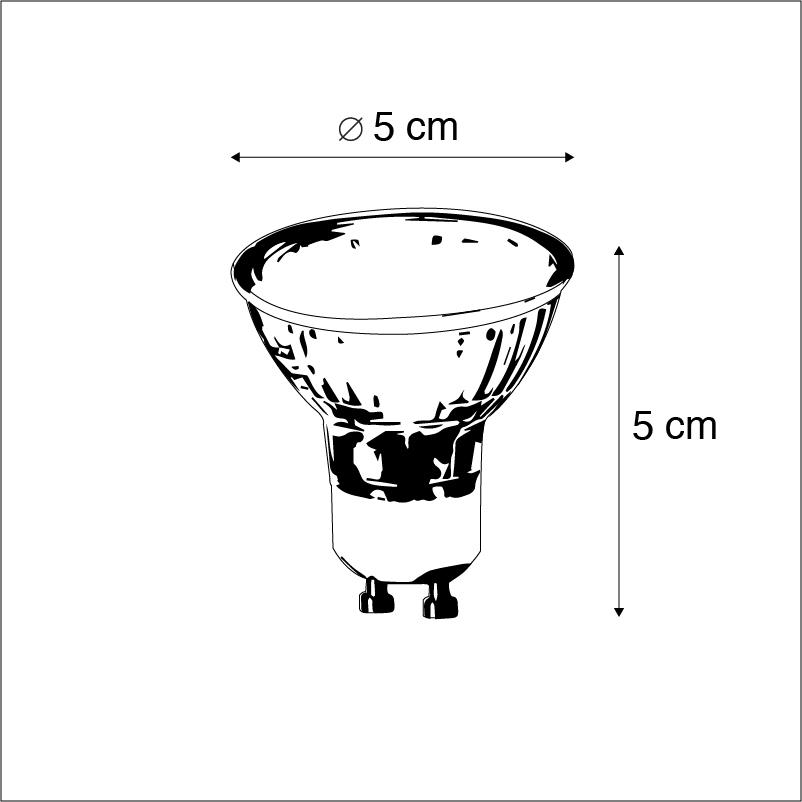 LUEDD Set van 5 GU10 LED lampen COB 3,5W 330 lm 3000K