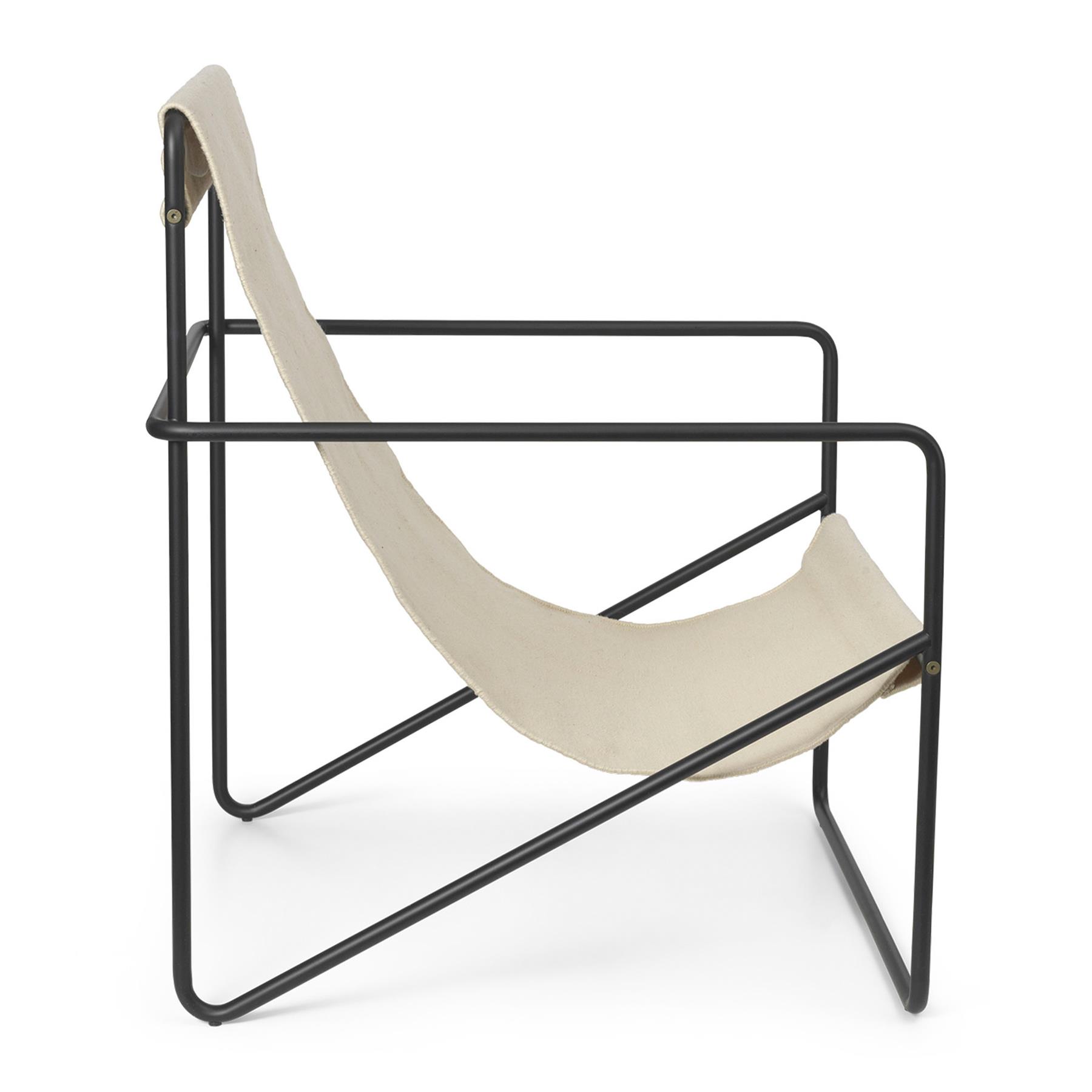 ferm LIVING Desert Fauteuil - Black/Cloud