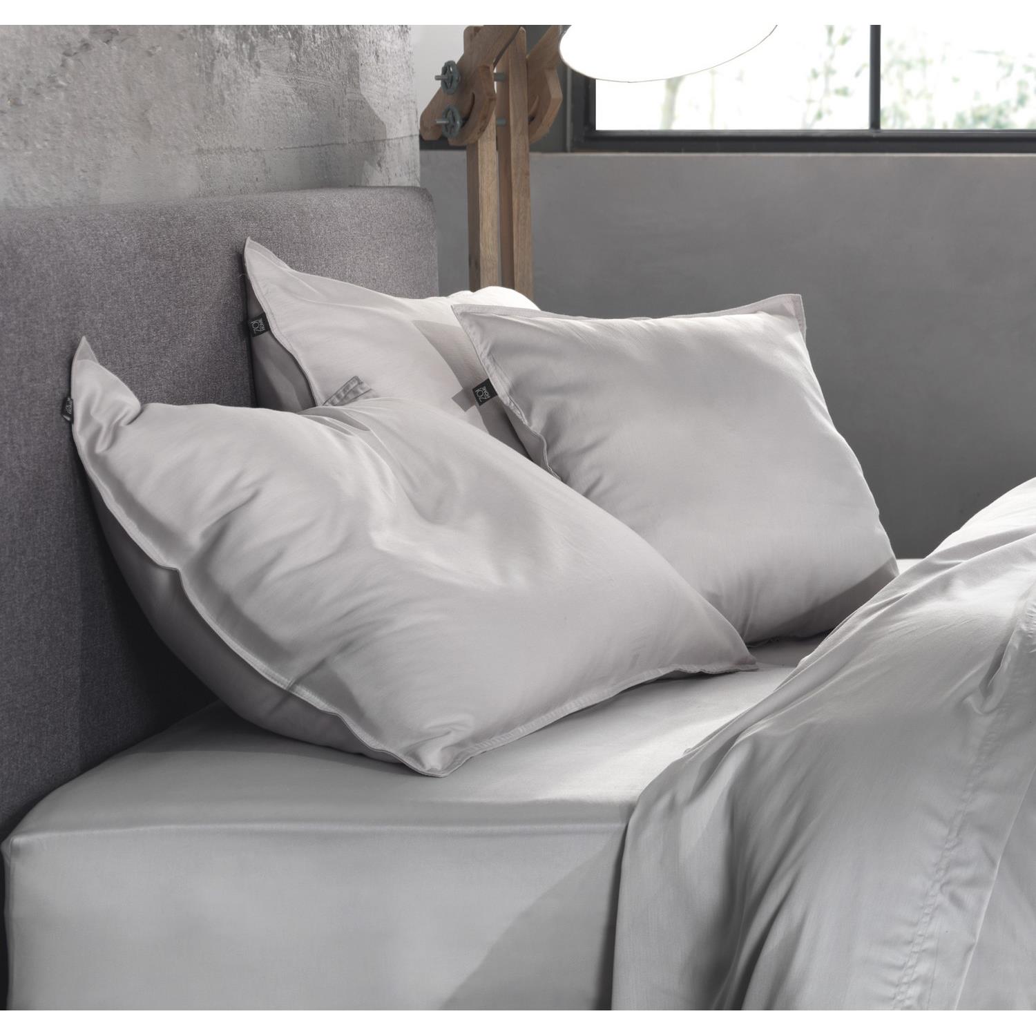 Zo Home Satinado Kussensloop Katoen Satijn - ash grey 80x80cm