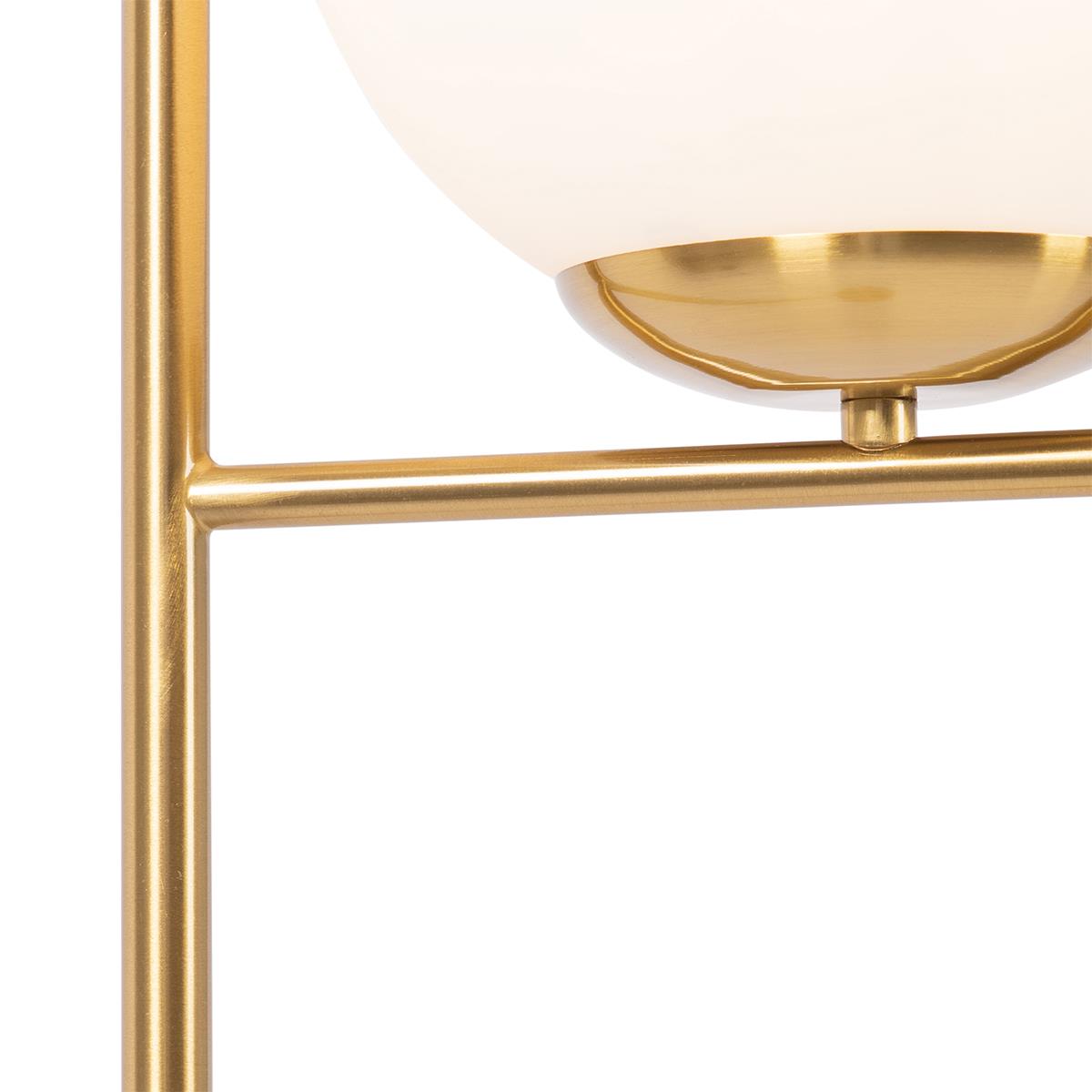 QAZQA Art Deco vloerlamp goud en opaal glas - Flore