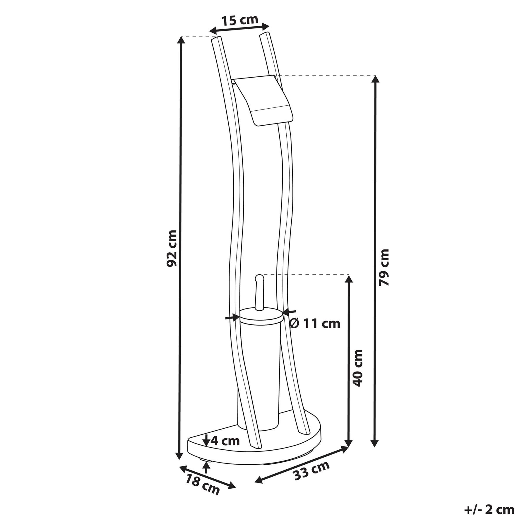 Beliani - SOACHA - Toiletrol en borstelhouder - Zilver - Staal