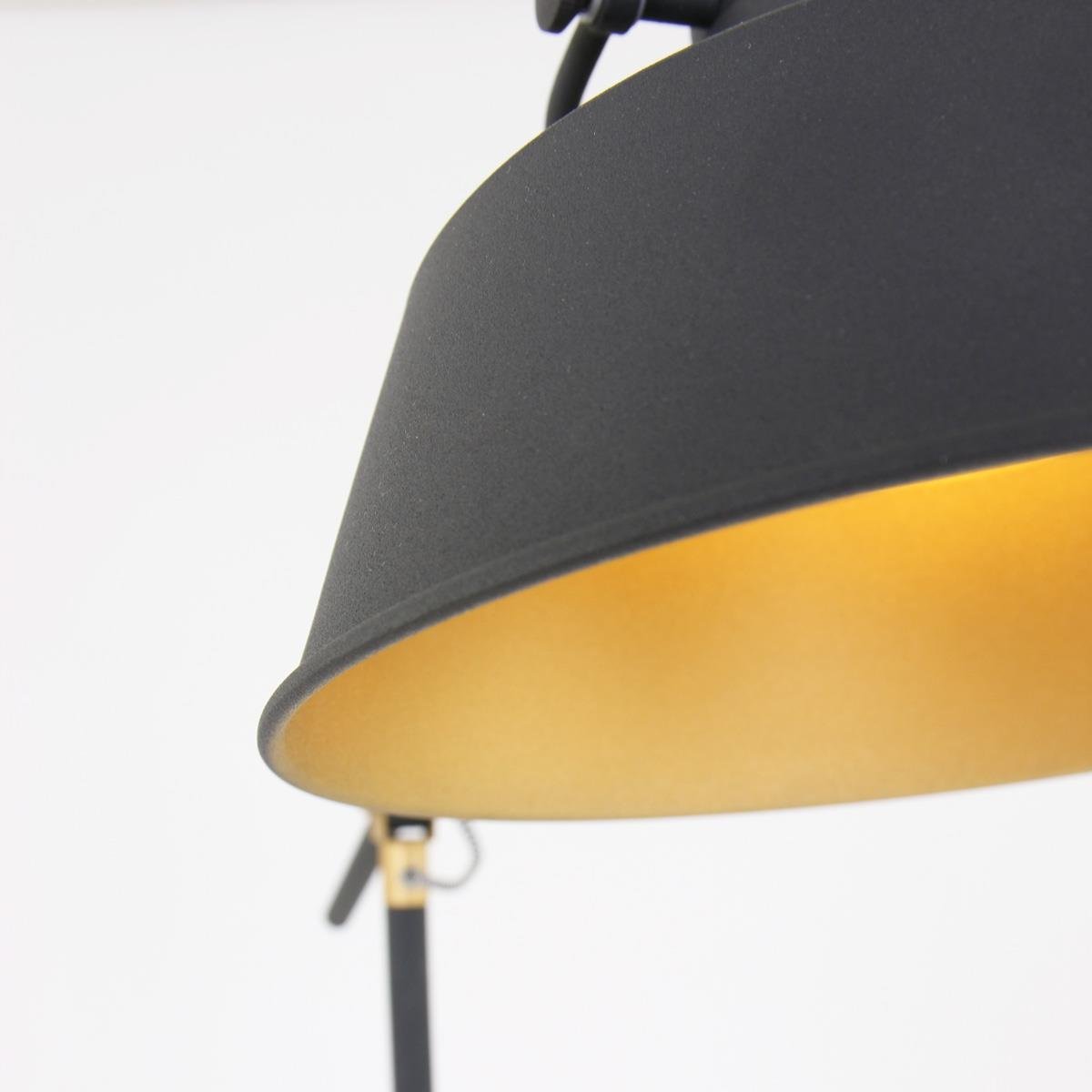 Mexlite Vloerlamp Nove Zwart Goud E27 Fitting 40W max. 1322ZW