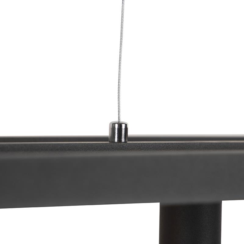 QAZQA Industriële hanglamp zwart 4-lichts - Big Cage