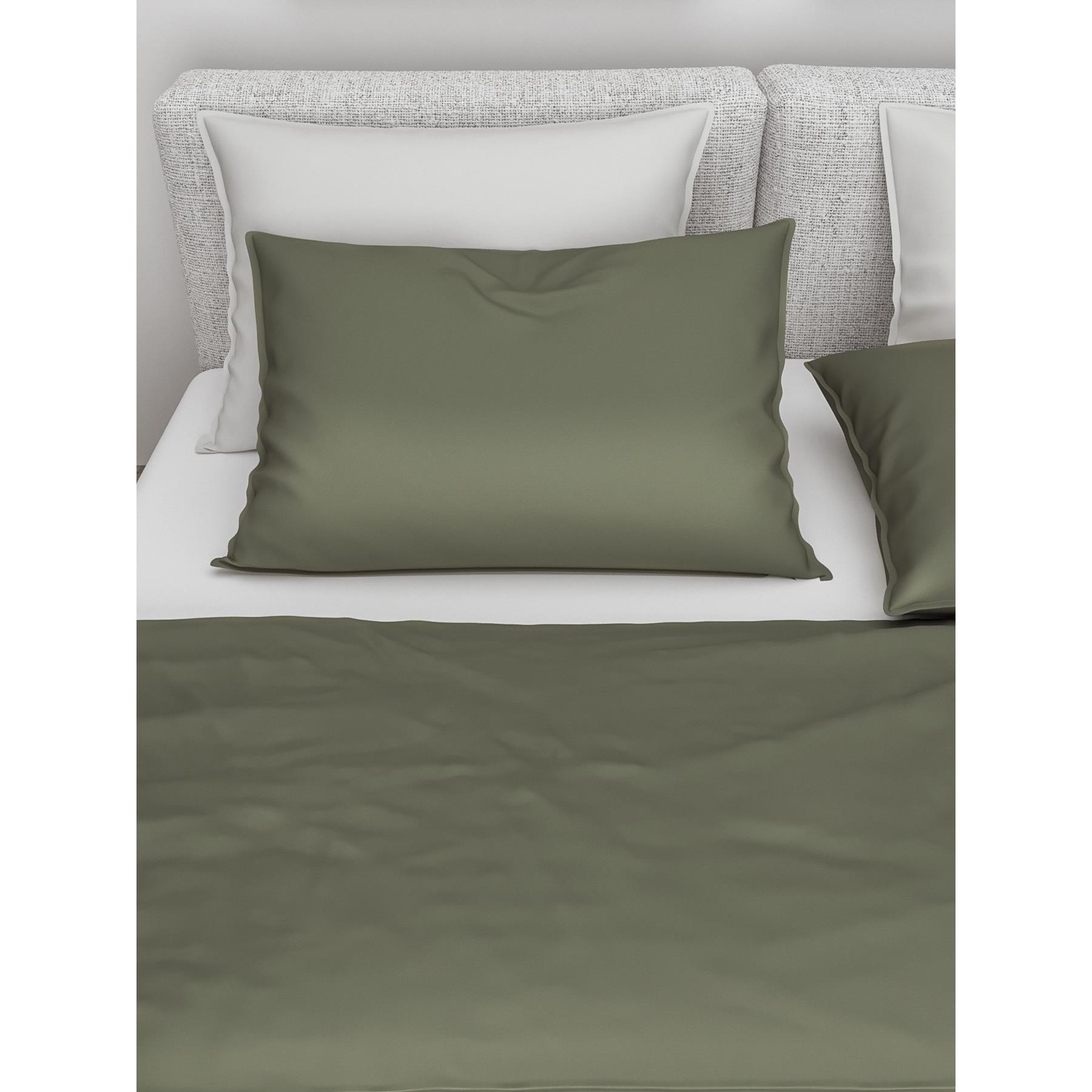 Zo Home Satinado Dekbedovertrekset Uni Katoen Satijn - army green