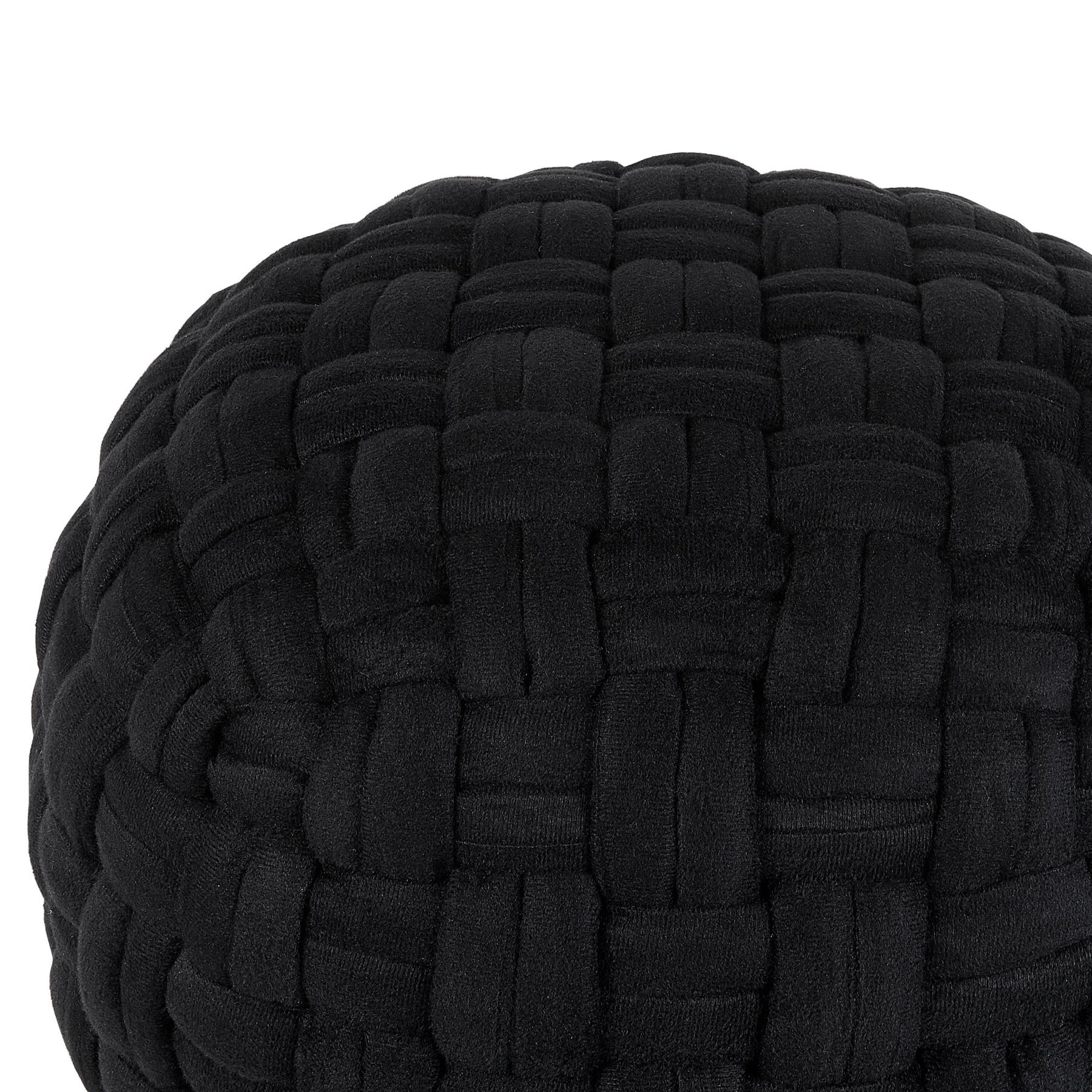 Beliani - HOPA - Poef - Zwart - 45 cm - Fluweel