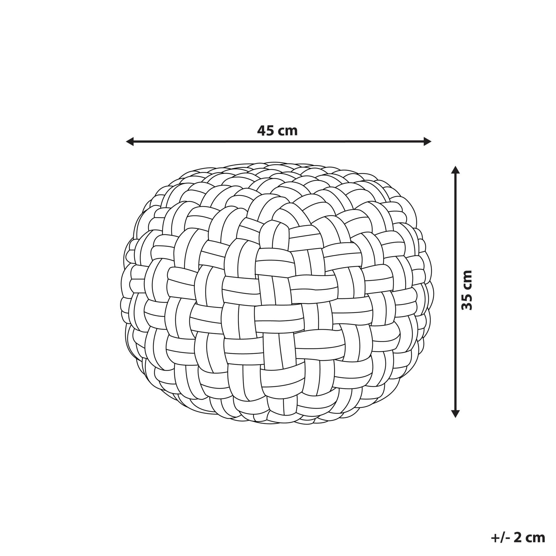 Beliani - HOPA - Poef - Zwart - 45 cm - Fluweel