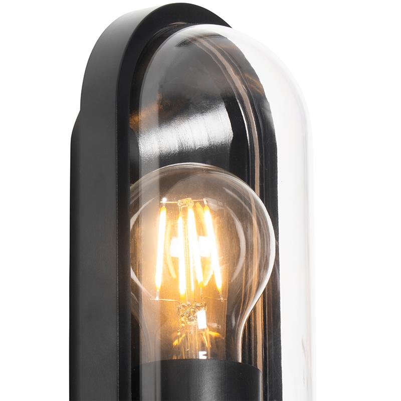 QAZQA Moderne buiten wandlamp zwart IP54 - Stockholm