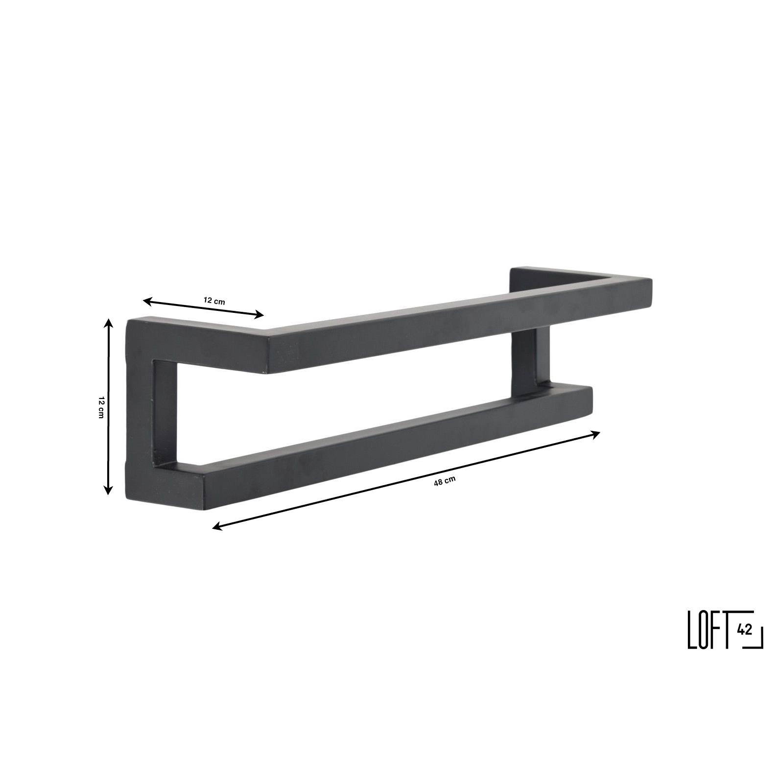 LOFT42 Firm Wandhanddoekenrek - Zwart - Metaal