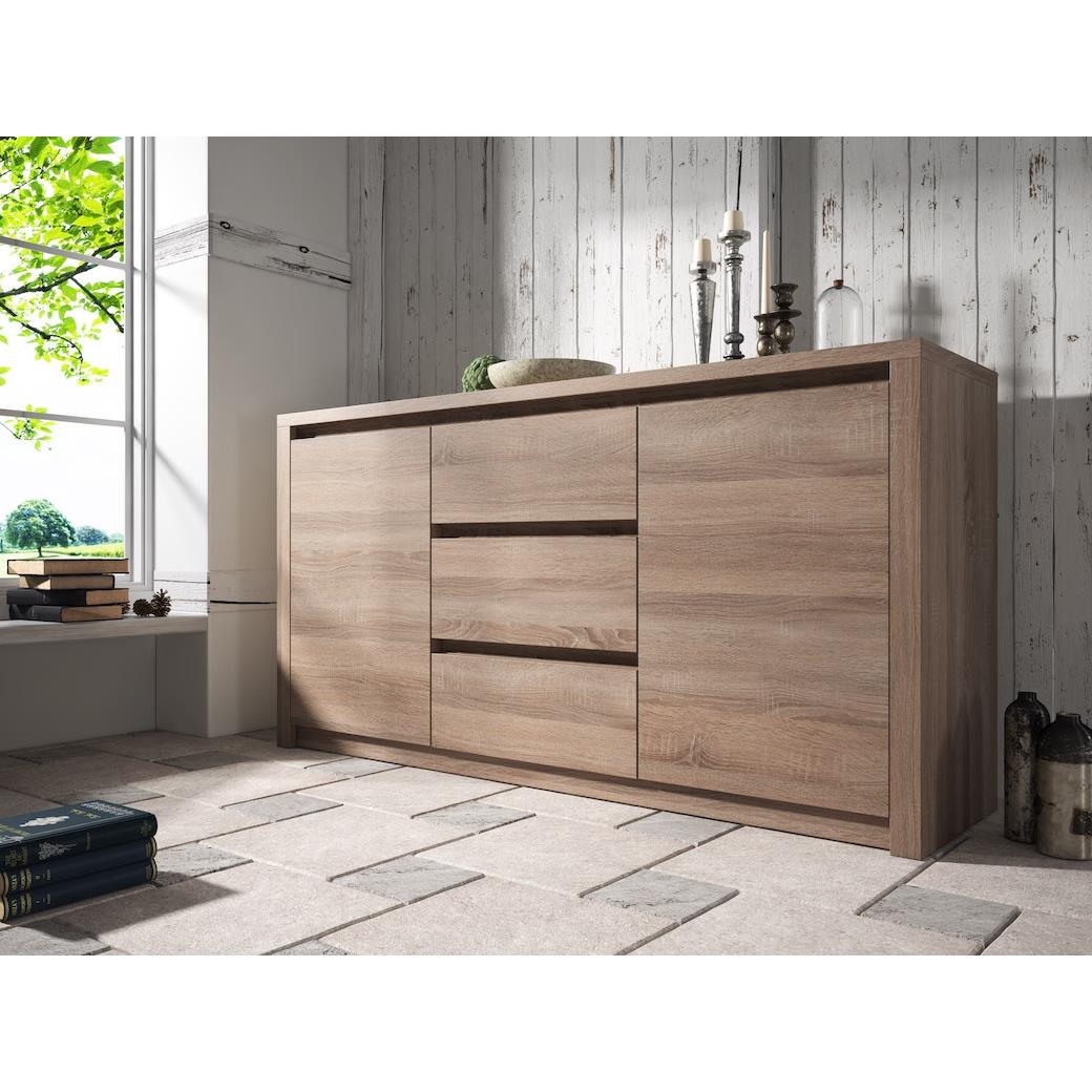Meubella Dressoir Monaco - Truffel eiken - 140 cm