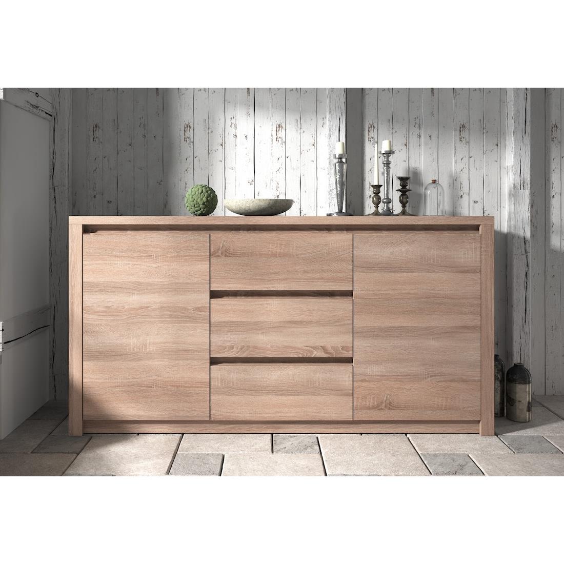 Meubella Dressoir Monaco - Truffel eiken - 140 cm