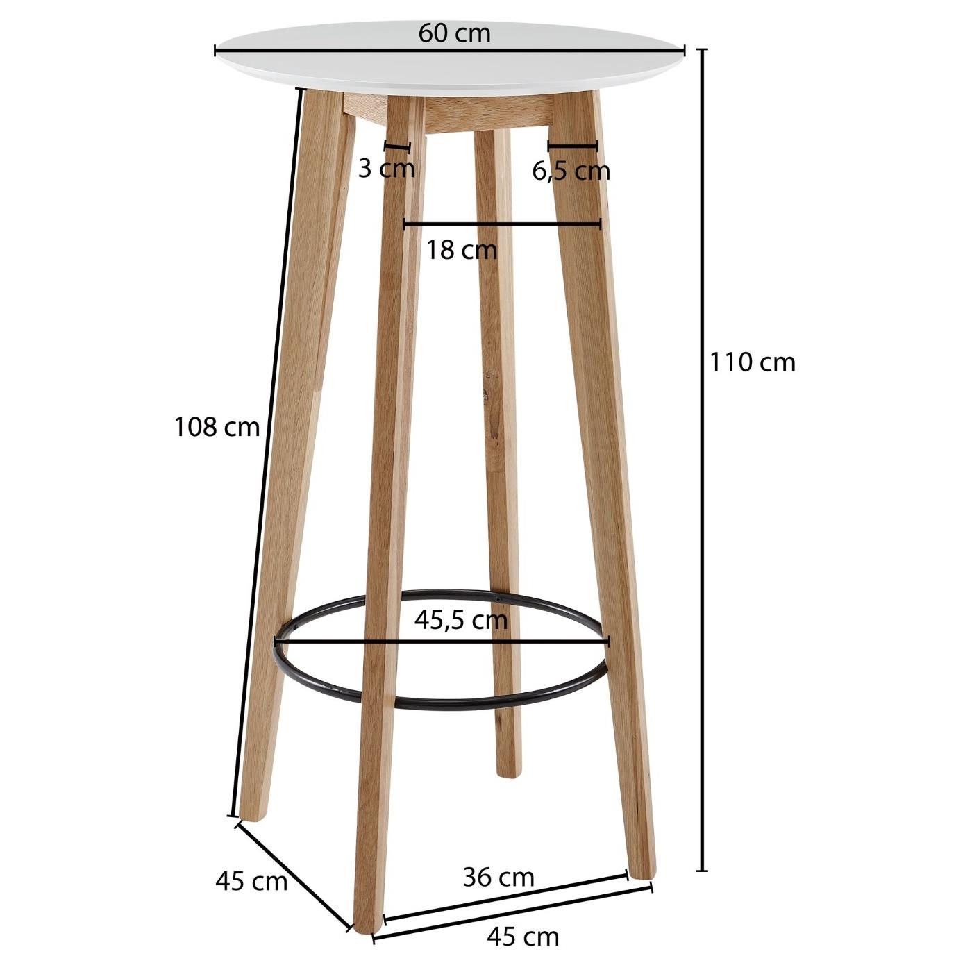 Sky Style Lund Ronde Bartafel Wit