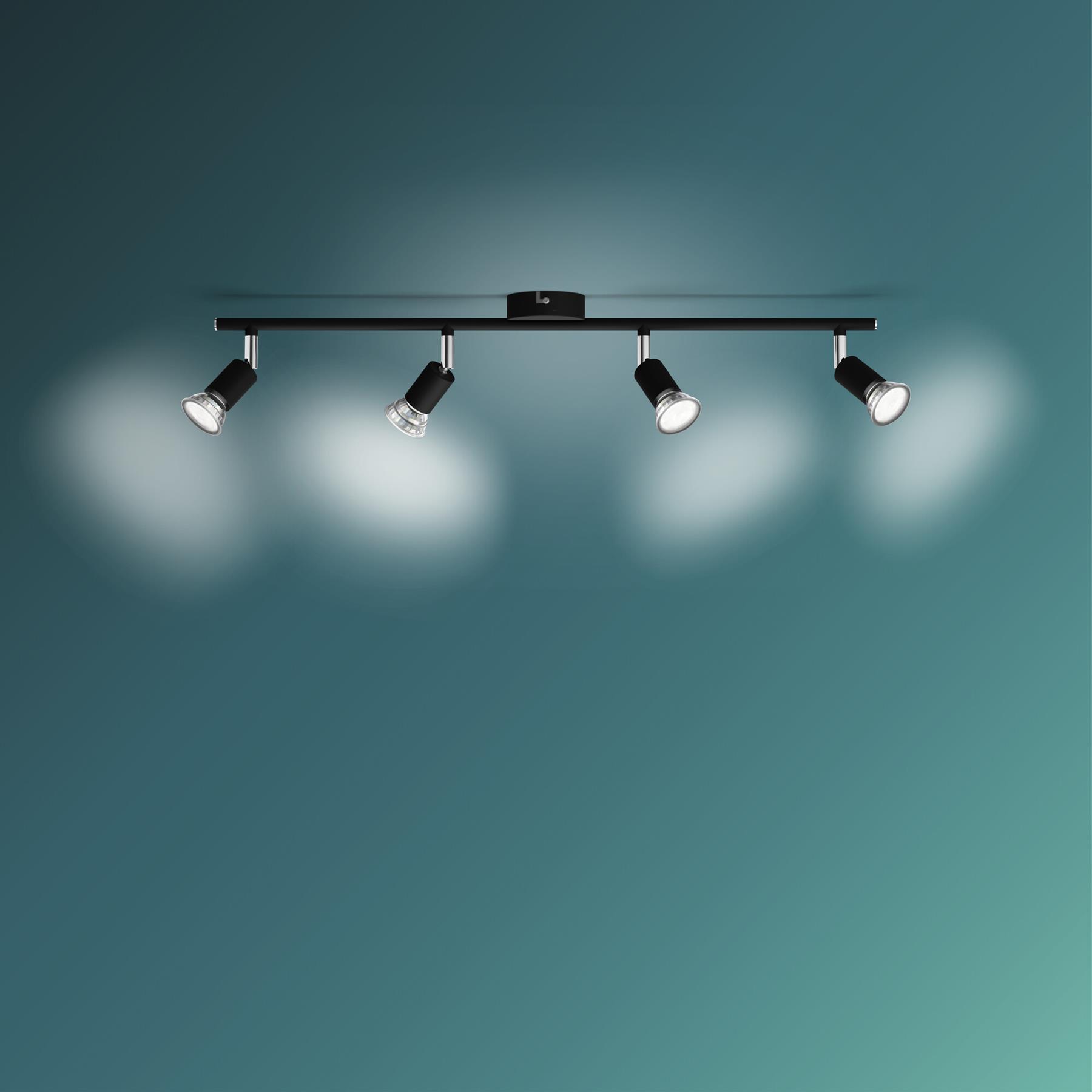Philips Limbali opbouwspot - 4-lichts -zwart