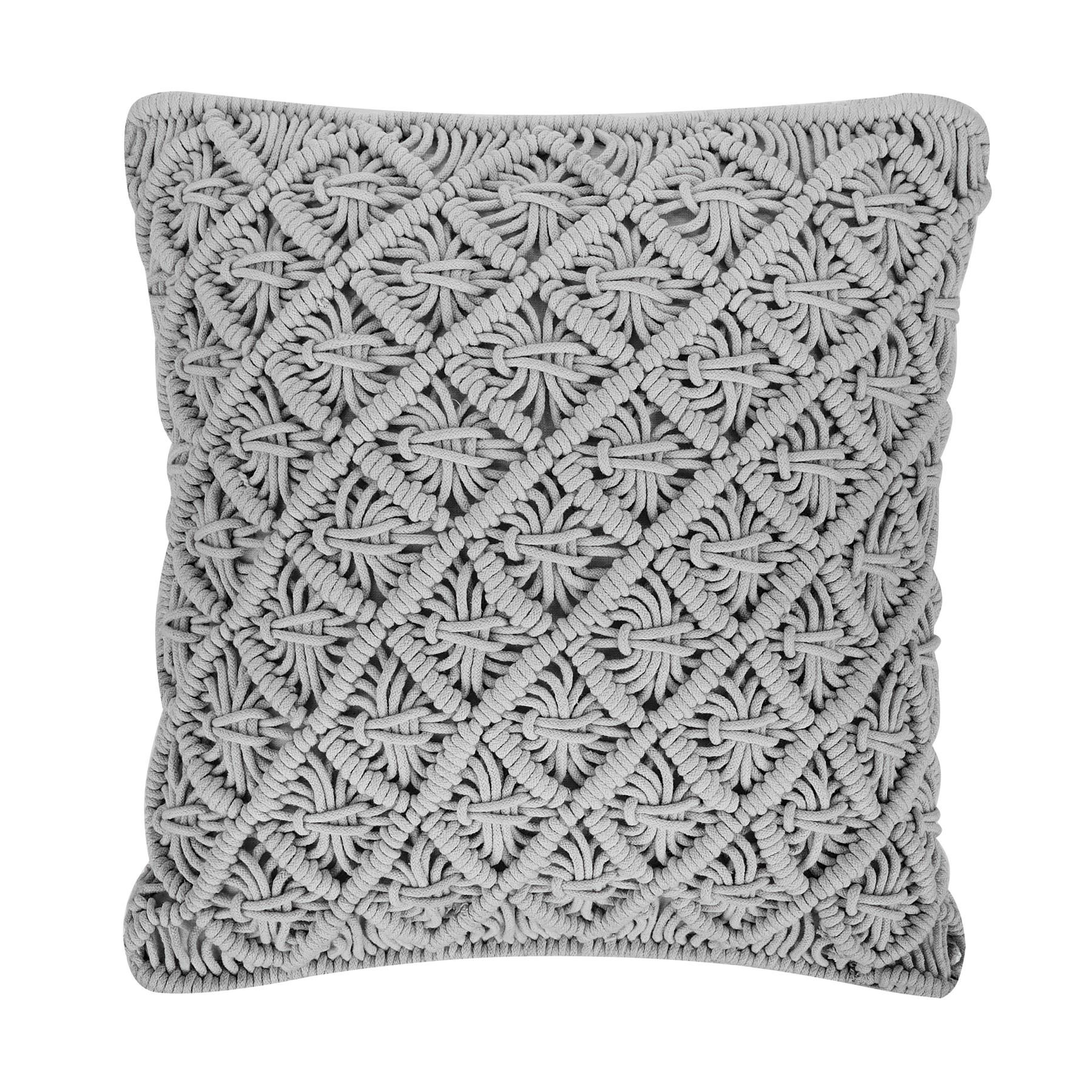 Beliani-KIZKALESI -Sierkussen set van 2-Grijs-45 x 40 cm-Katoen