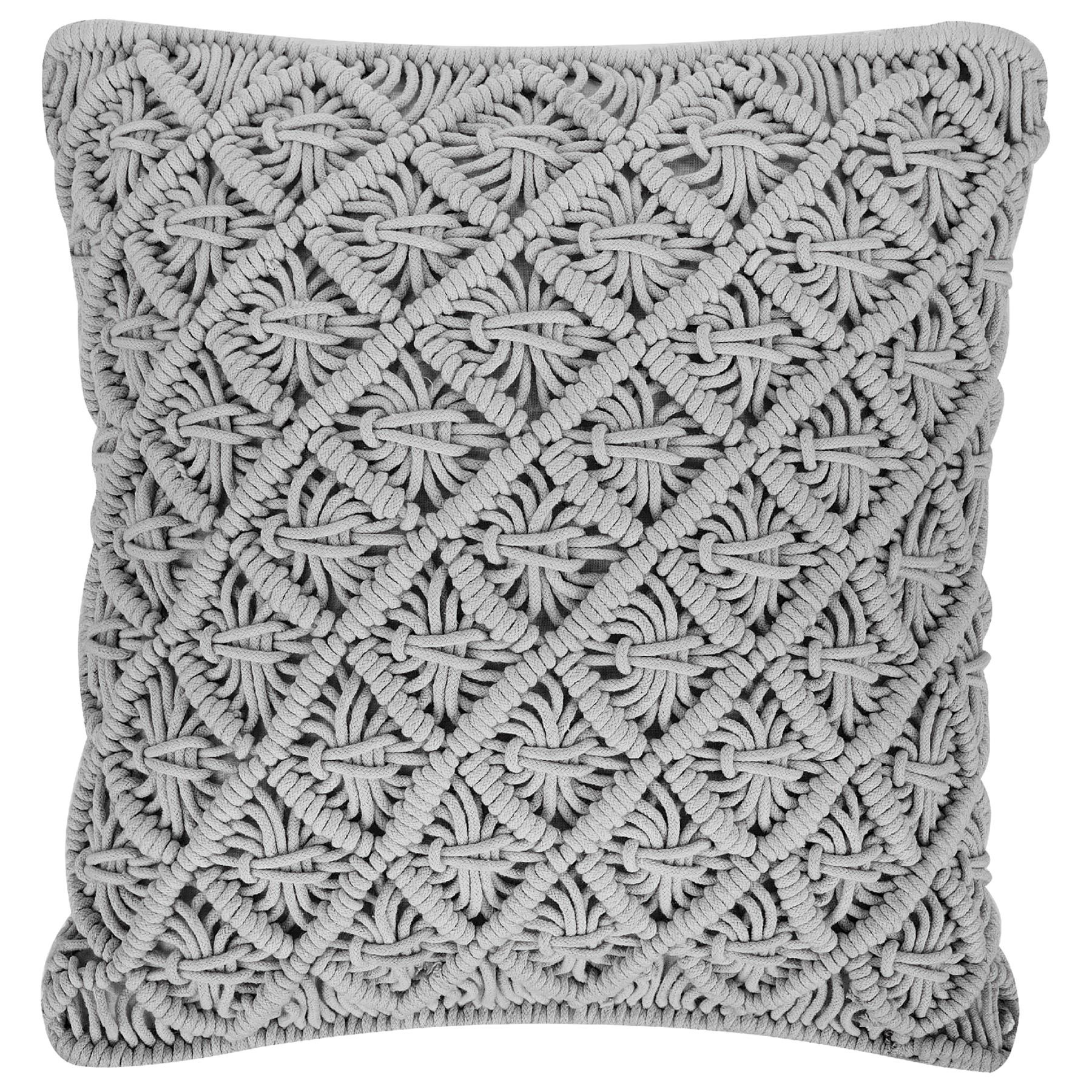 Beliani-KIZKALESI -Sierkussen set van 2-Grijs-45 x 40 cm-Katoen