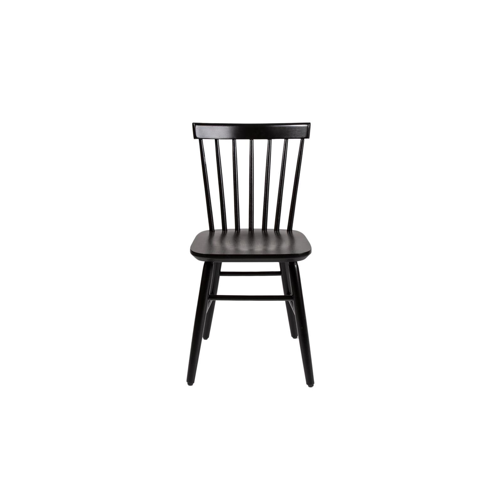 Houten spijlenstoel Maxime zwart 2 stuks