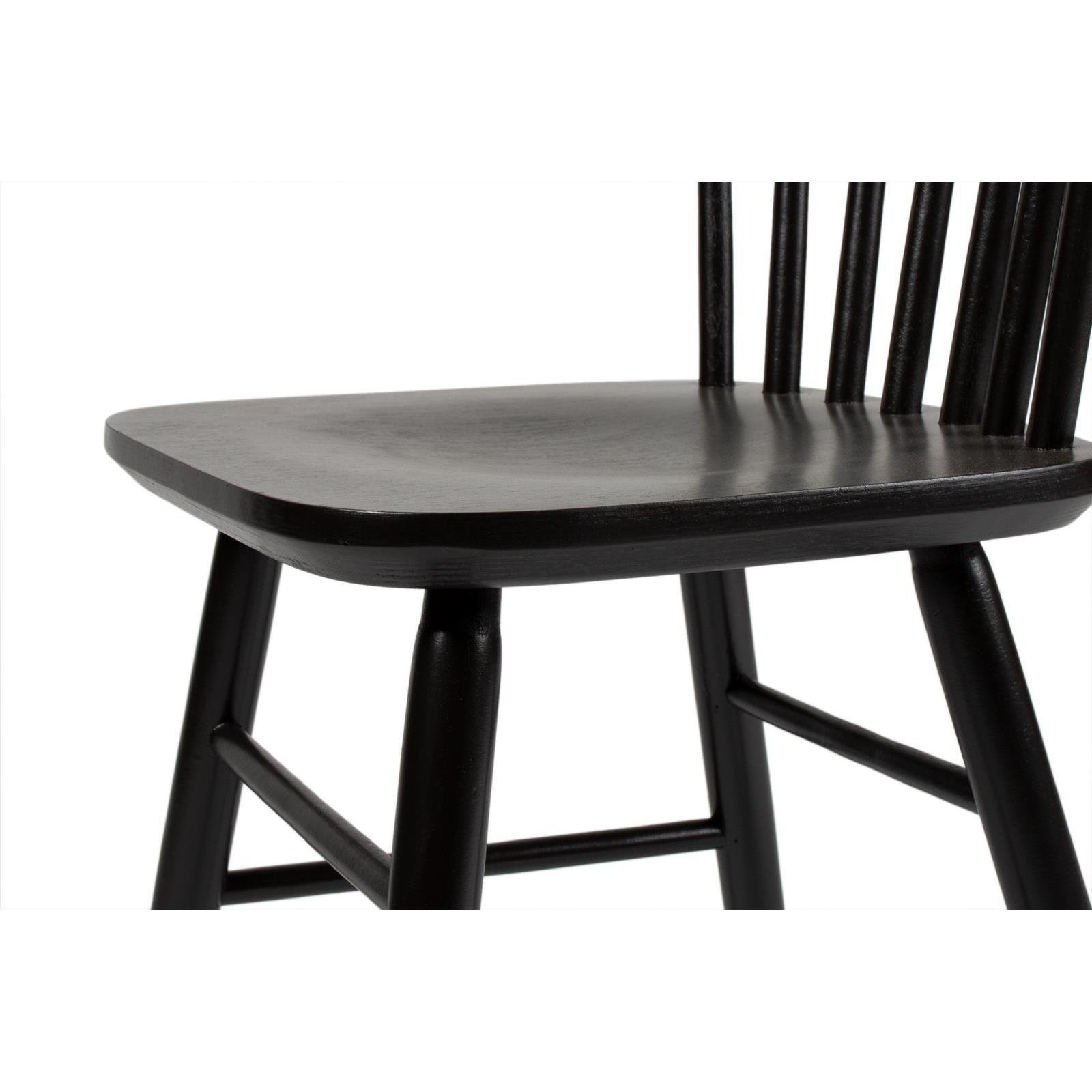 Houten spijlenstoel Maxime zwart 2 stuks