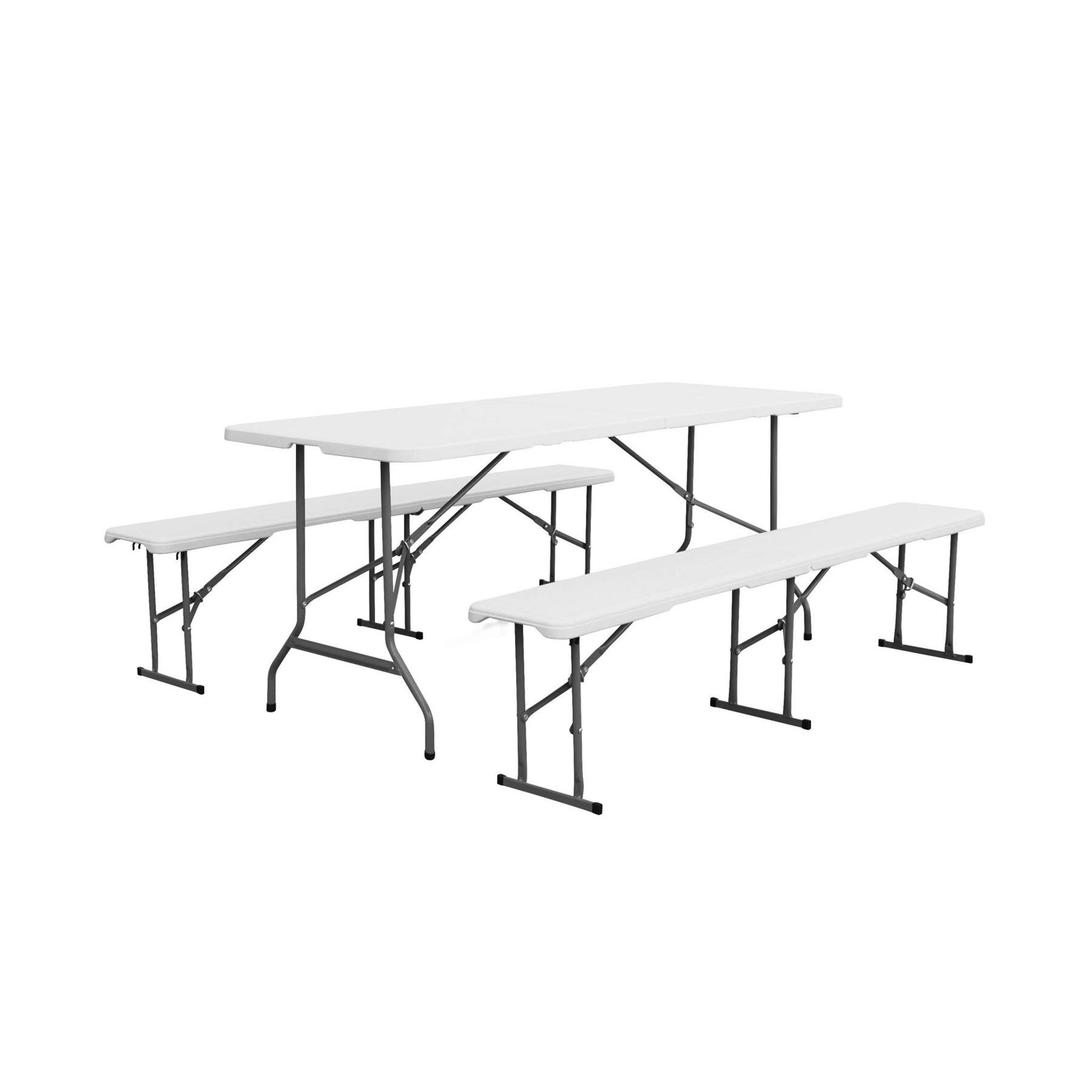 sweeek - Set van 2 inklapbare tafels 180cm