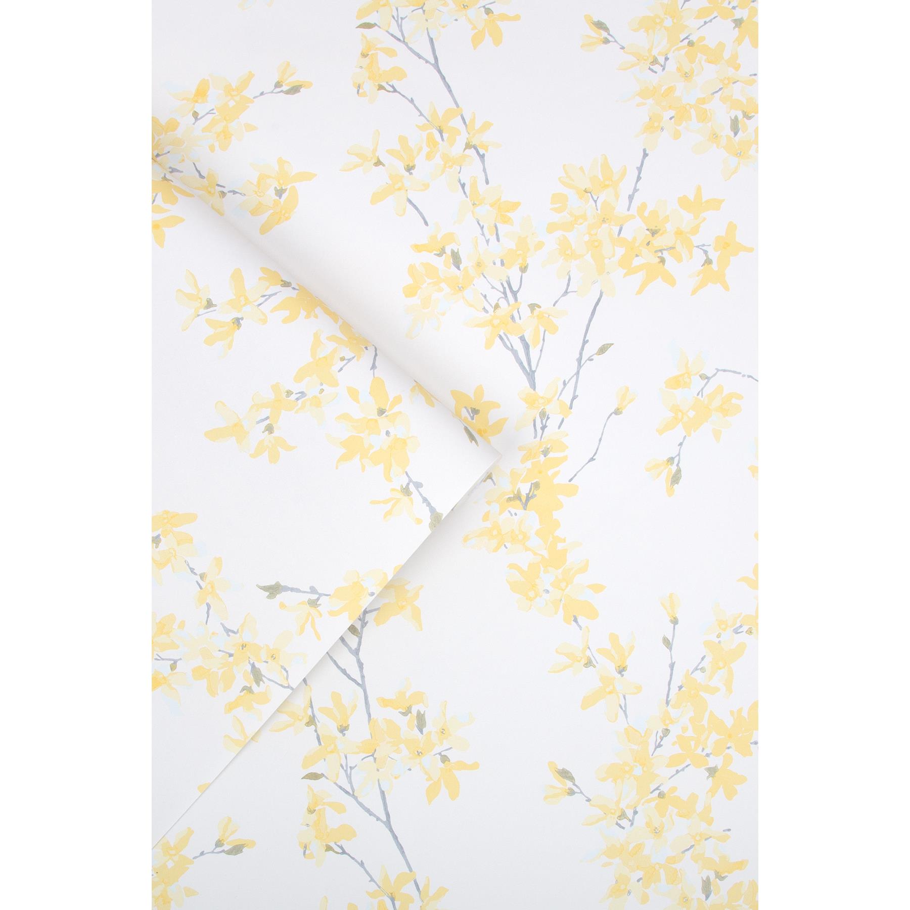 Laura Ashley Forstyhia Behang - Planten - 10mx52cm - Geel