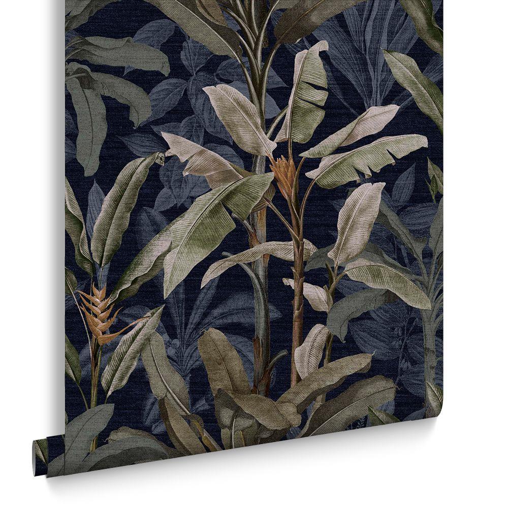 Graham & Brown vliesbehang Borneo Midnight Donkerblauw