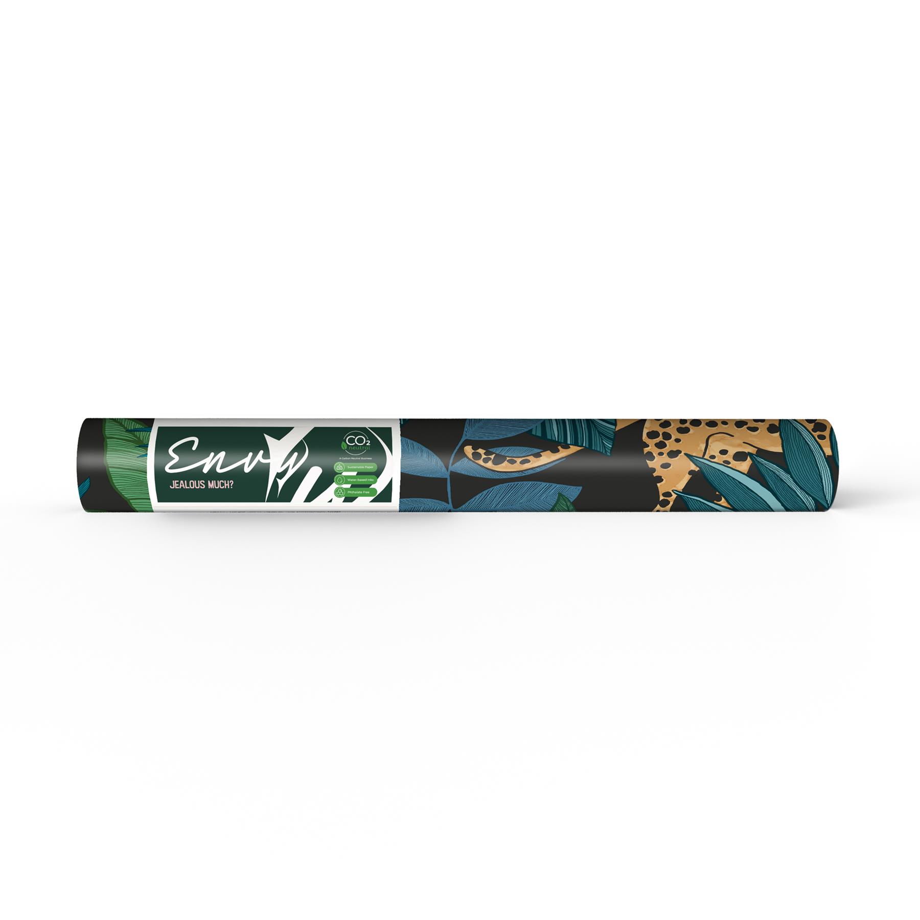 Envy vliesbehang Cheetin Night zwart|groen 10mx52 cm