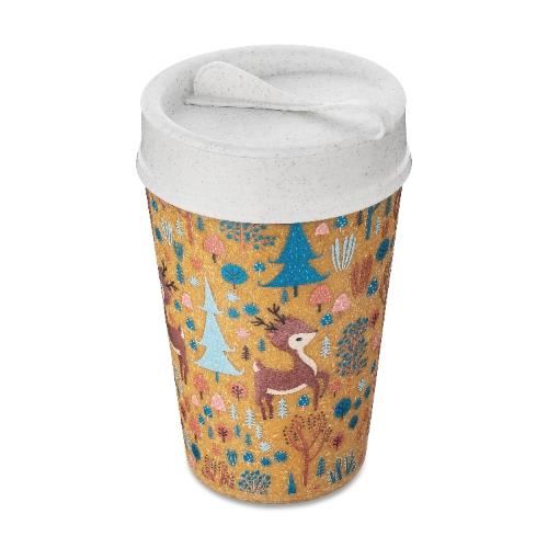 Koziol - Dubbelwandige Koffiebeker met Deksel, 0.4 L, Organic, Oh My D