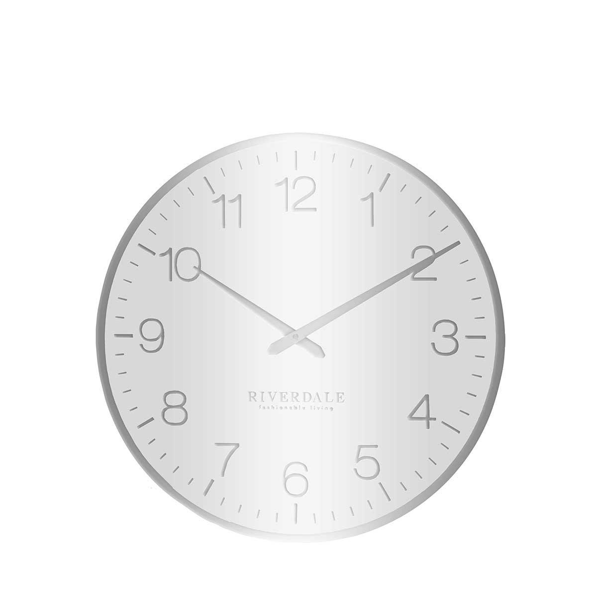 Riverdale Wandklok Ritz 40 cm Zilver