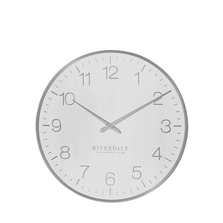 Riverdale Wandklok Ritz 40 cm Zilver