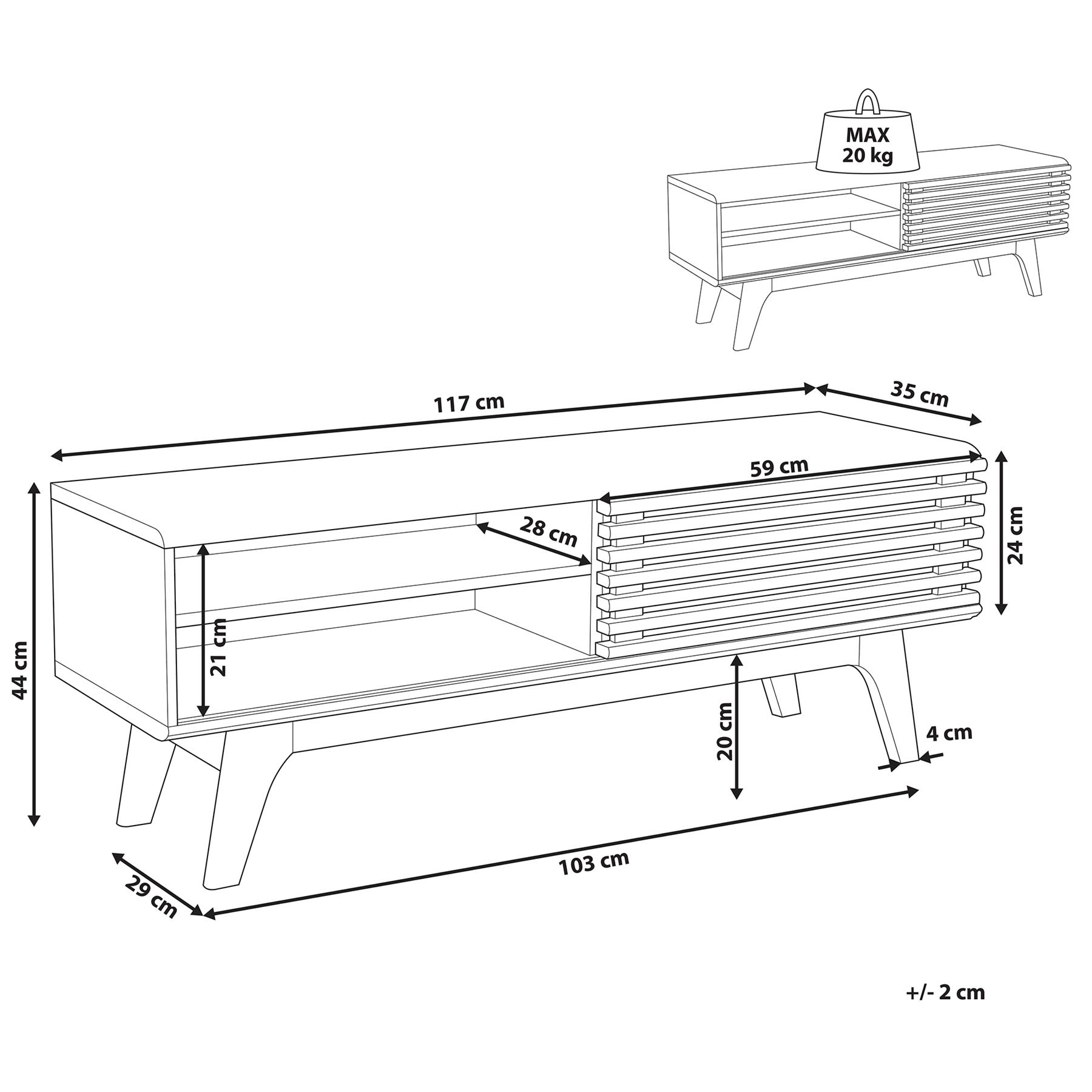 Beliani - TOLEDO - TV-meubel - Donkerbruin - MDF