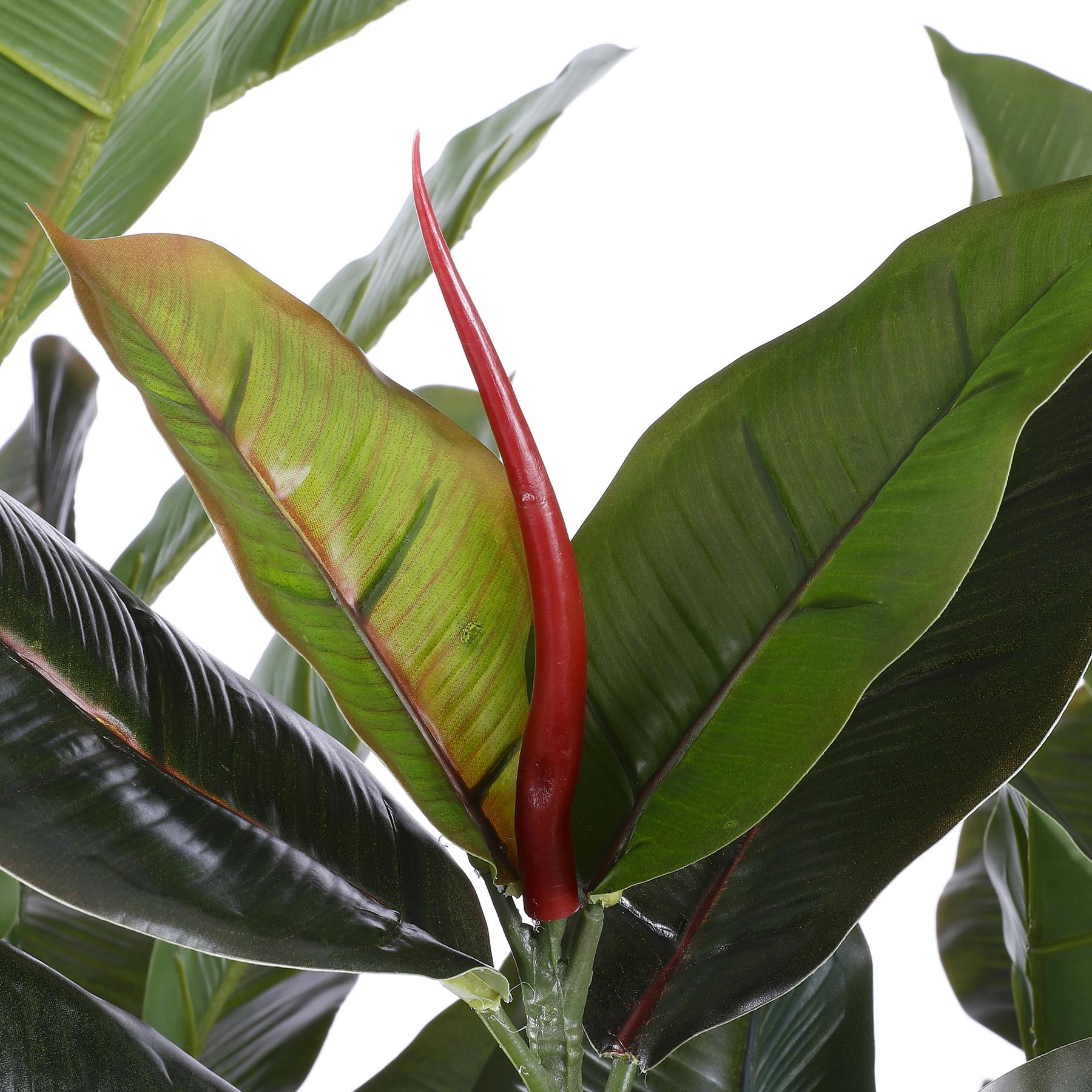 Mica Decorations Rubberplant Kunstplant - H120 x Ø60 cm - Groen