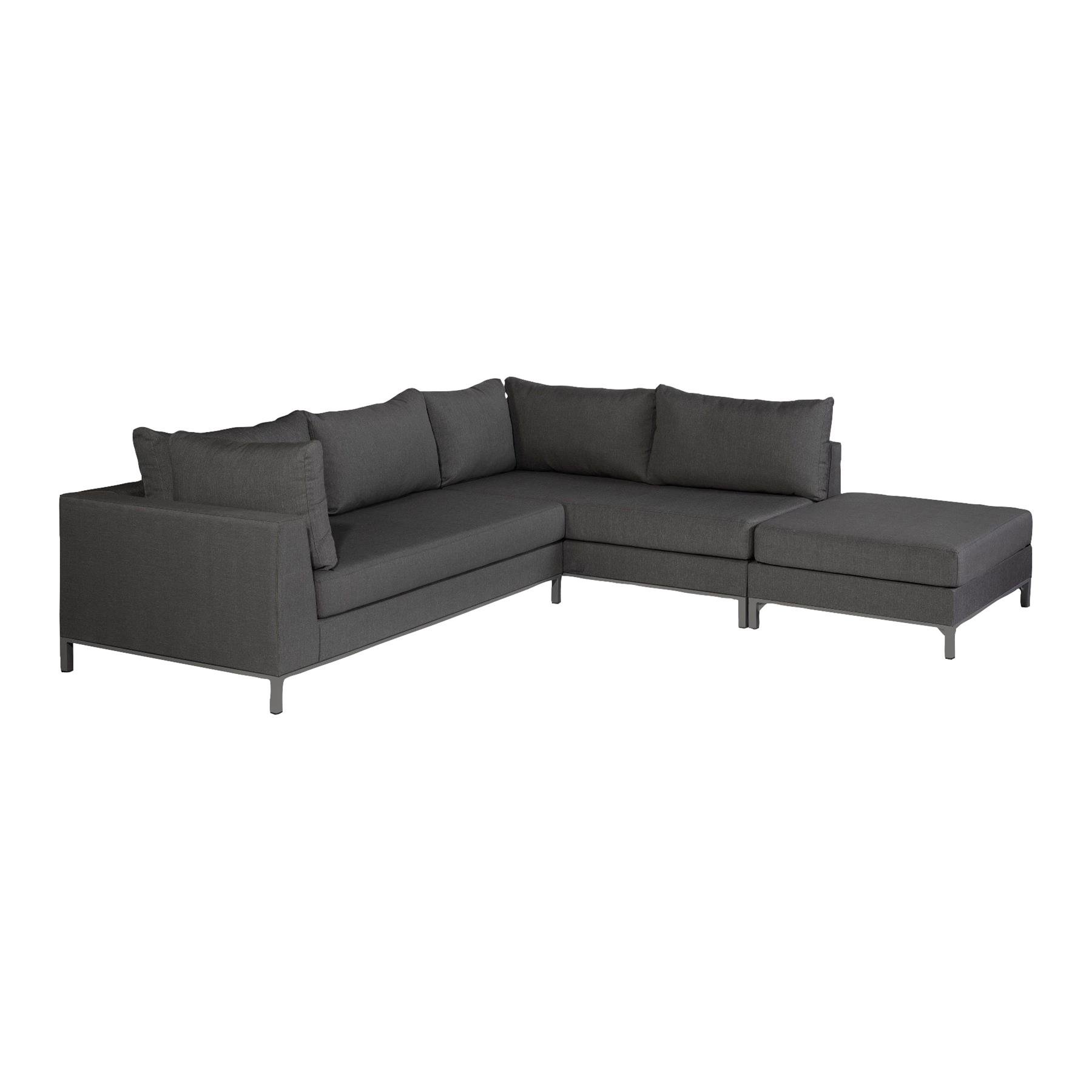 Woood Sicilië Loungeset All Weather - Stone Grey - Rechts