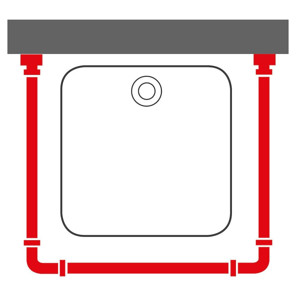 Sealskin Easy Roll Douchegordijnstangset 90x90x90 cm Mat Aluminium