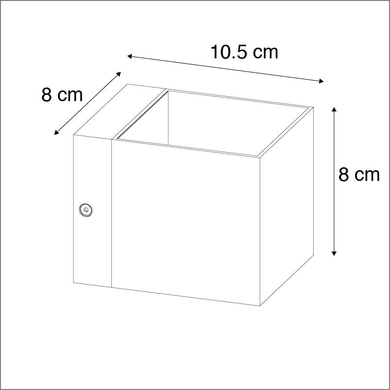 QAZQA Set van 3 moderne wandlampen zwart - Transfer