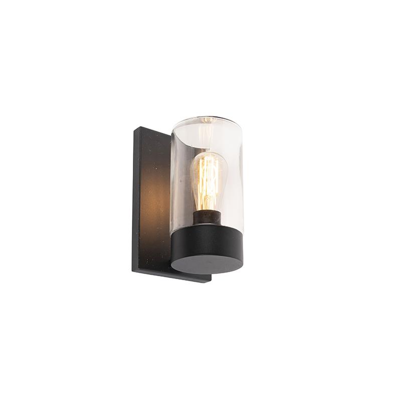 QAZQA Moderne buitenwandlamp RVS zwart IP44 - Jarra