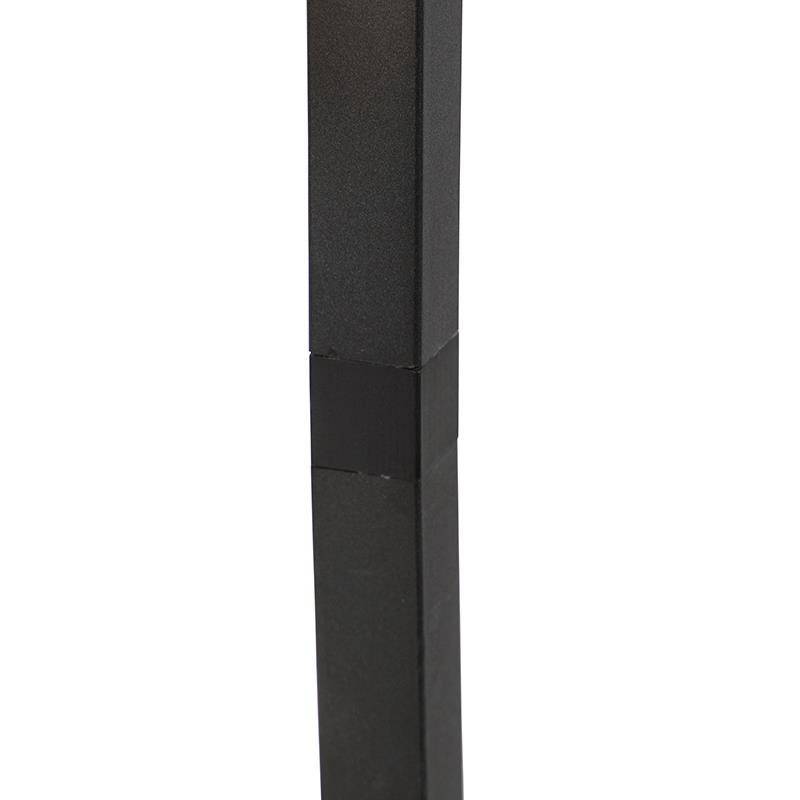 QAZQA Industriële vloerlamp zwart 3-lichts - Big Cage