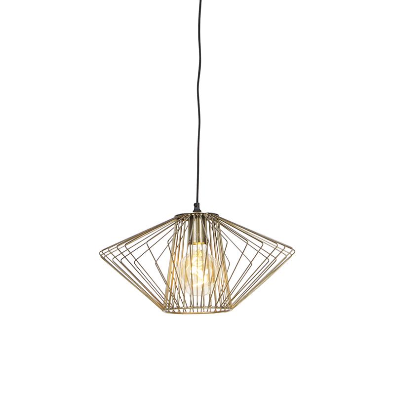QAZQA Design hanglamp messing - Stiel