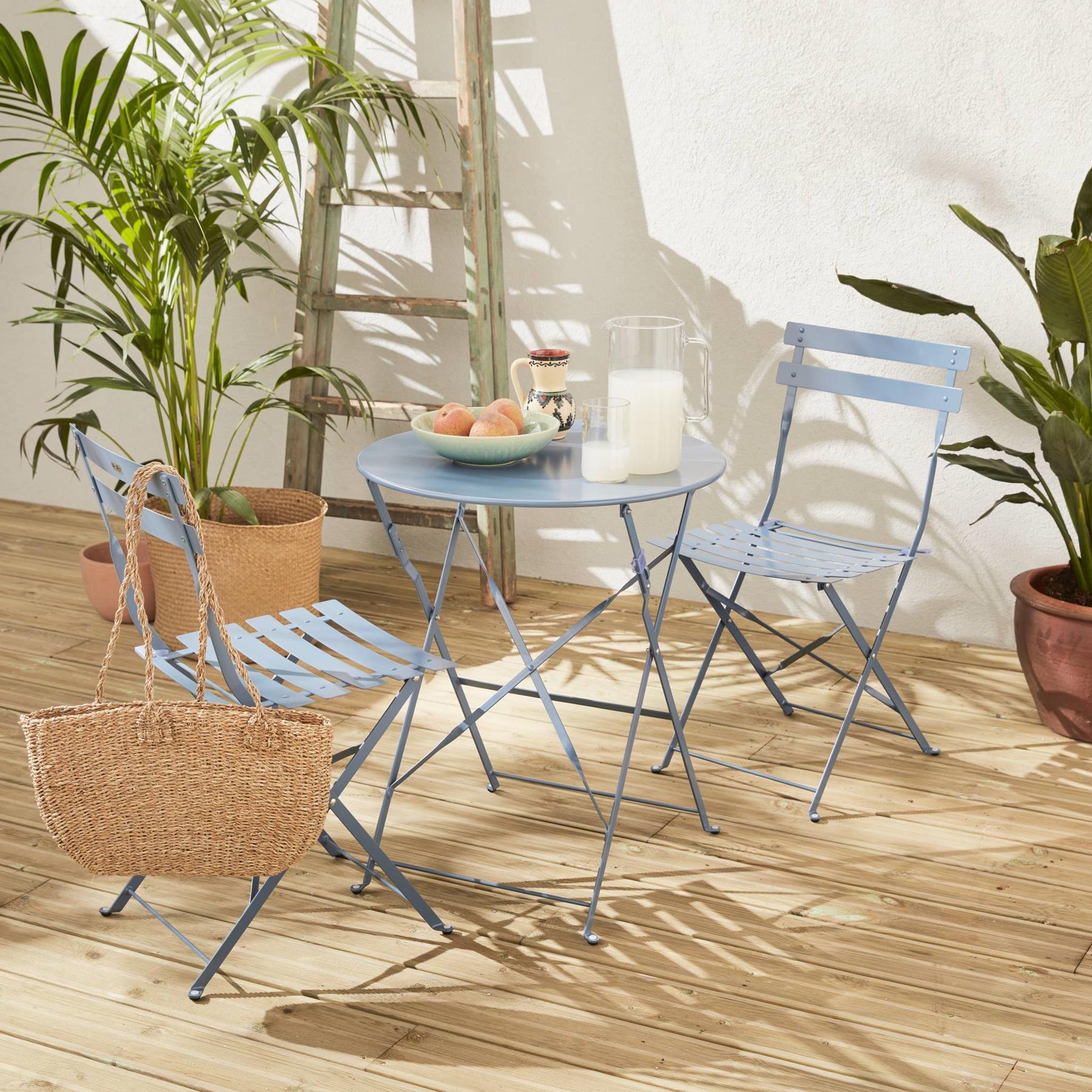 sweeek - Bistroset 2 stoelen, ronde tafel