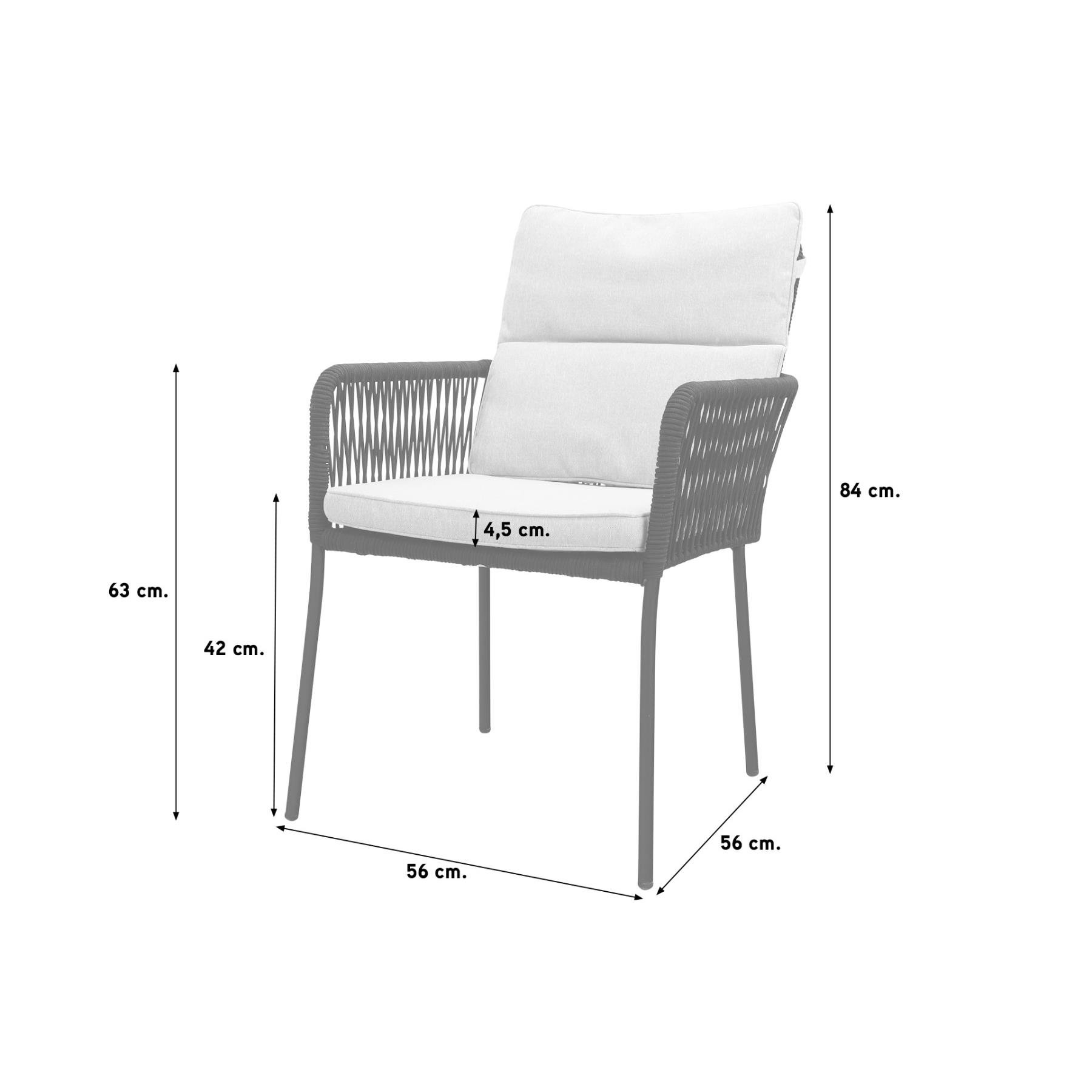 VDG Teresa dining rope tuinstoel - Green