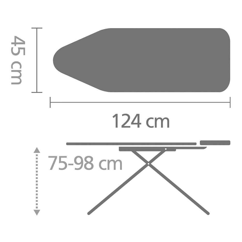 Brabantia Fresh Breeze Strijkplank C 124 x 45 cm - Wit