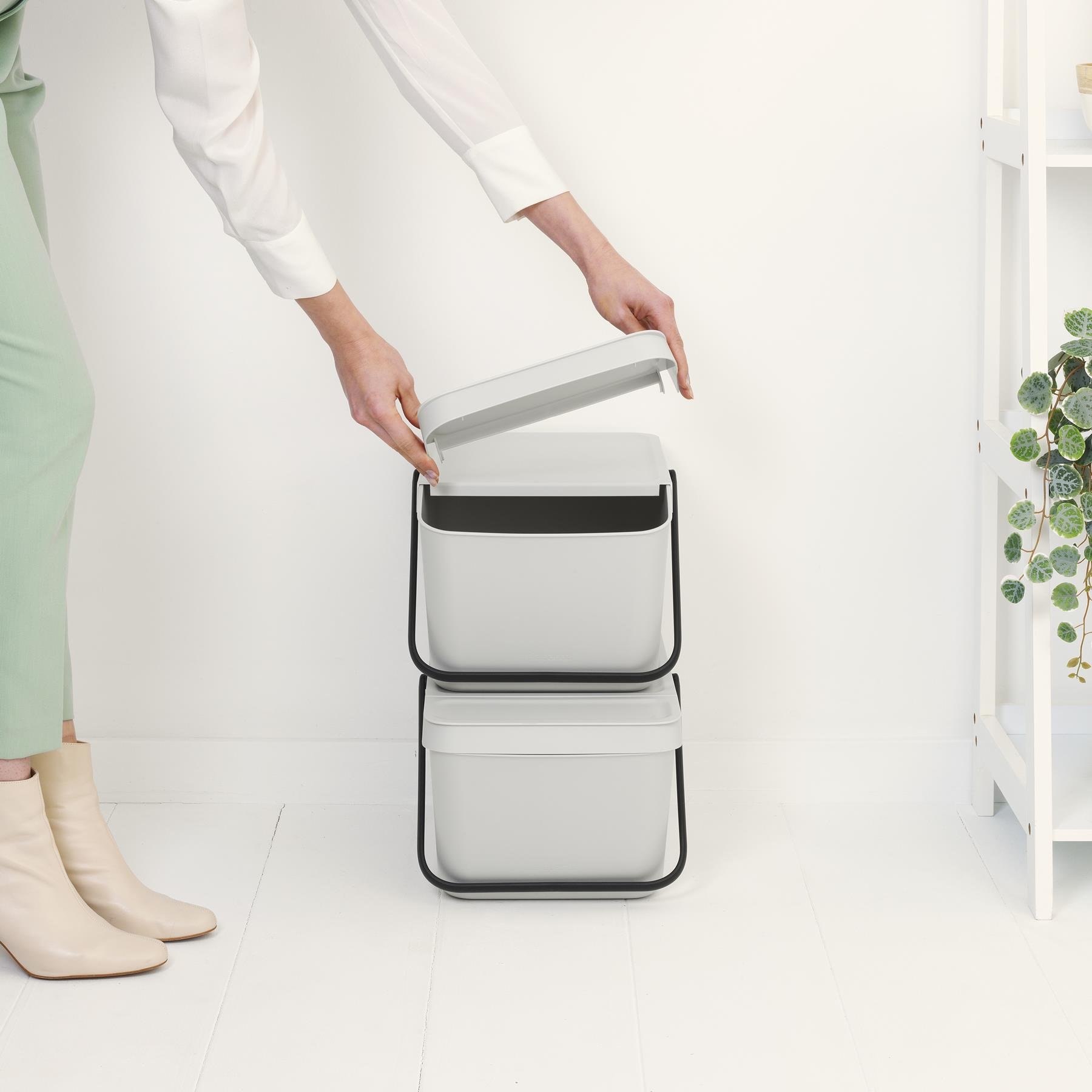 Brabantia Sort & Go Stapelbare Afvalemmer - 20 L