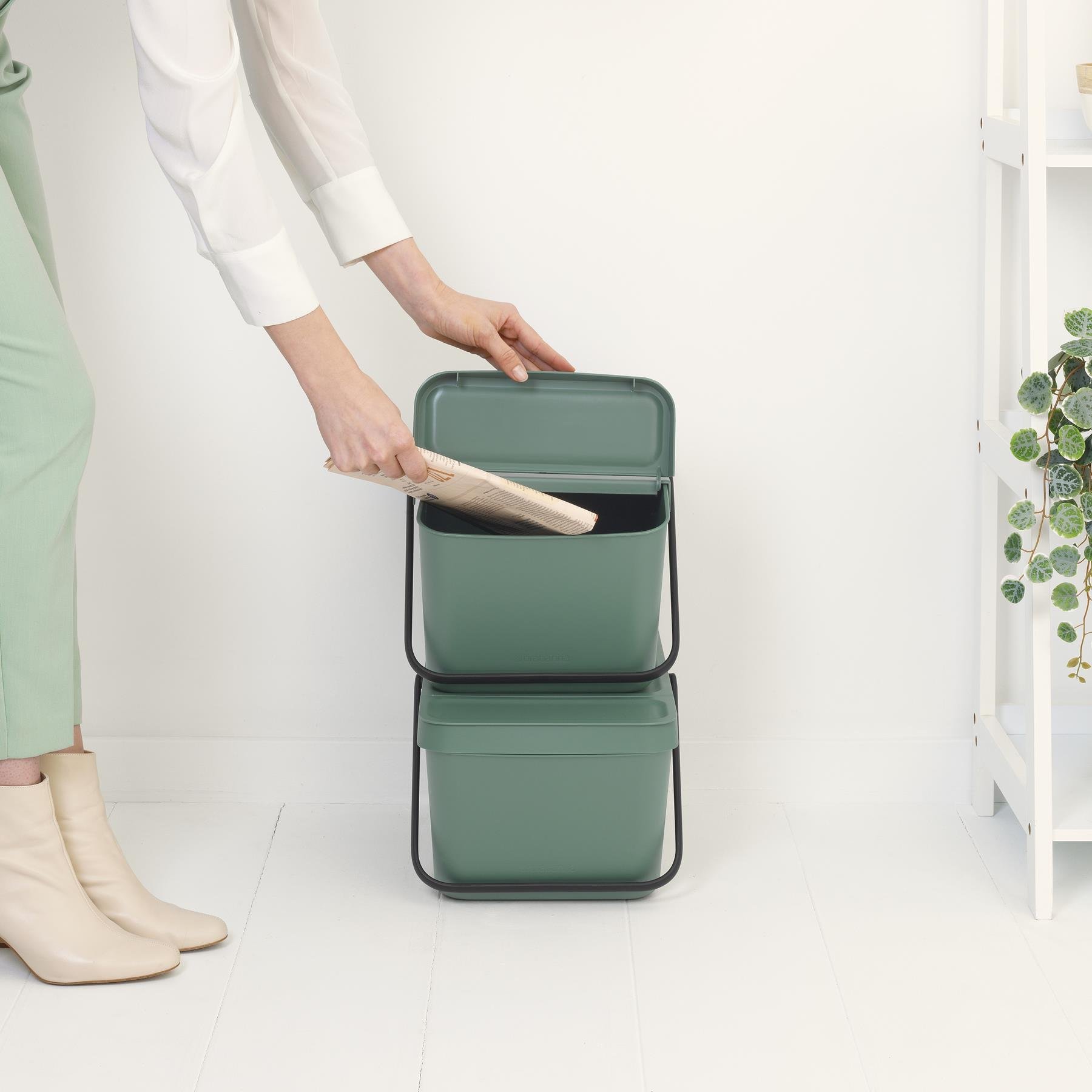 Brabantia Sort & Go Stapelbare Afvalemmer - 20 L