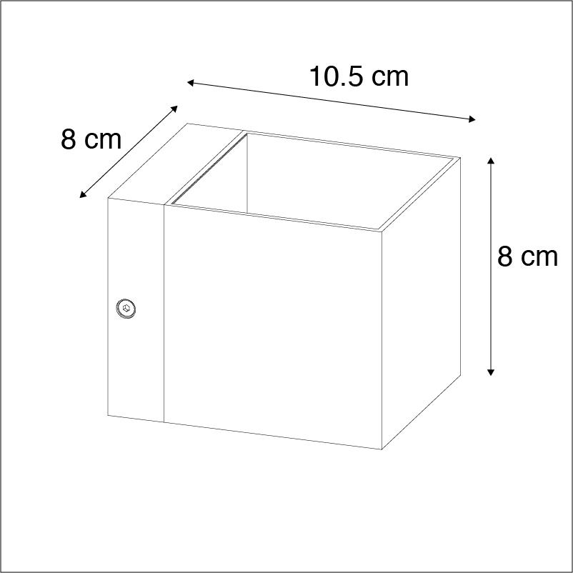 QAZQA Set van 2 moderne wandlampen zwart - Transfer
