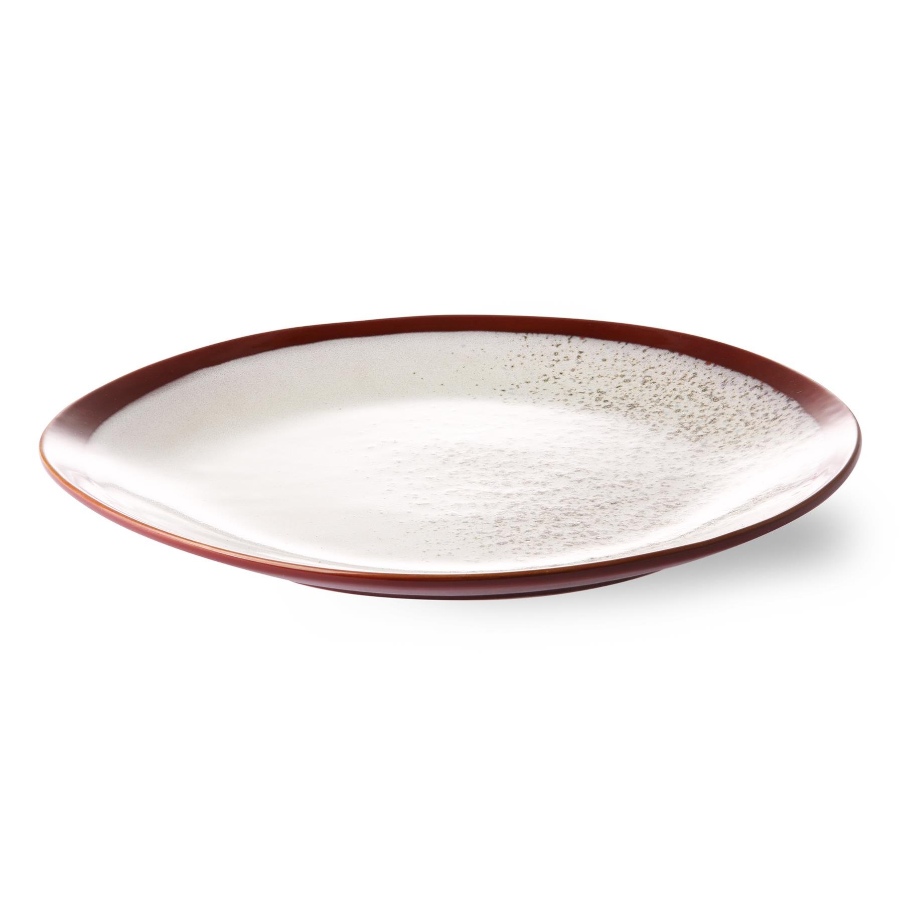 HKliving 70's Dinerbord Ø 29 cm - Set van 2 - Frost