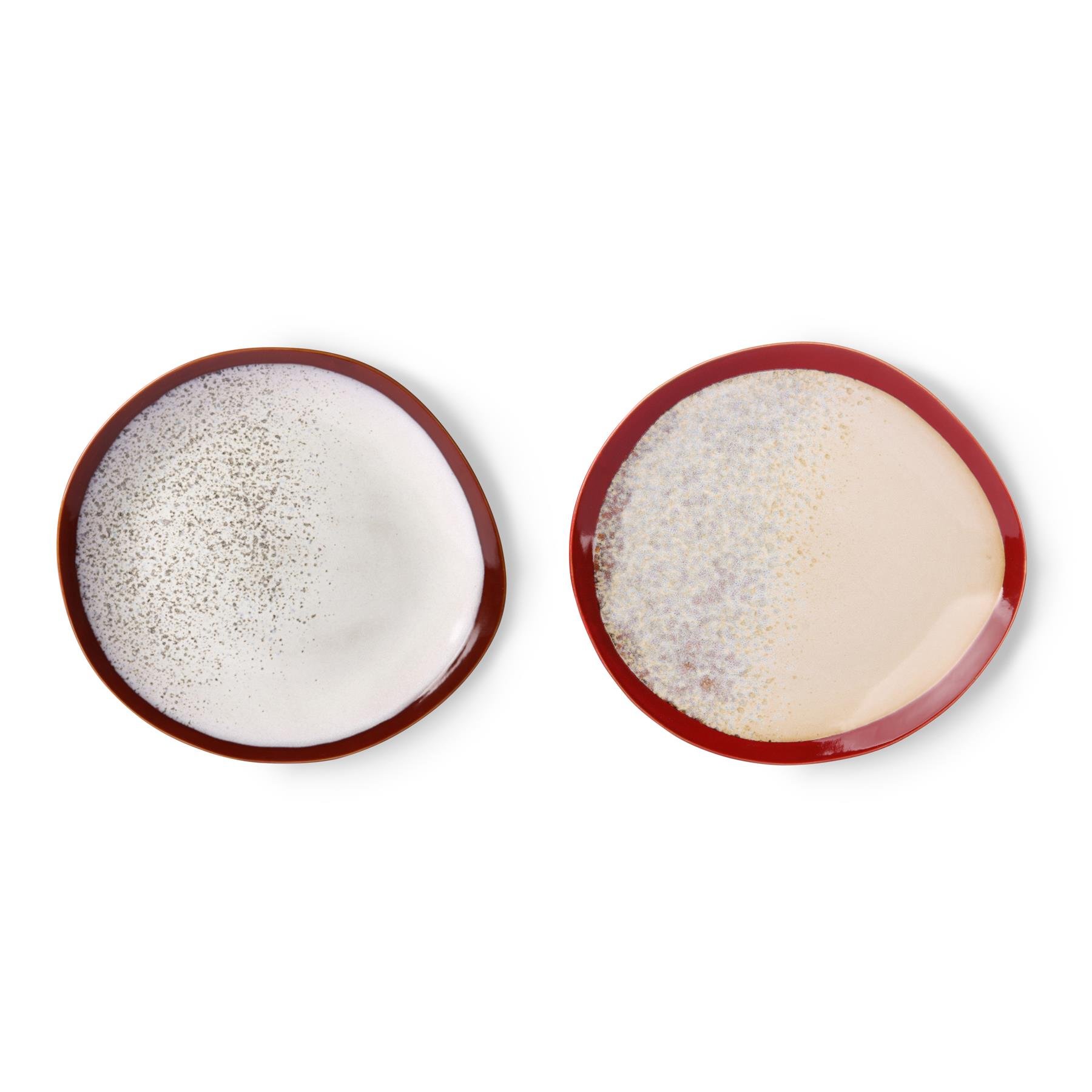 HKliving 70's Dinerbord Ø 29 cm - Set van 2 - Frost