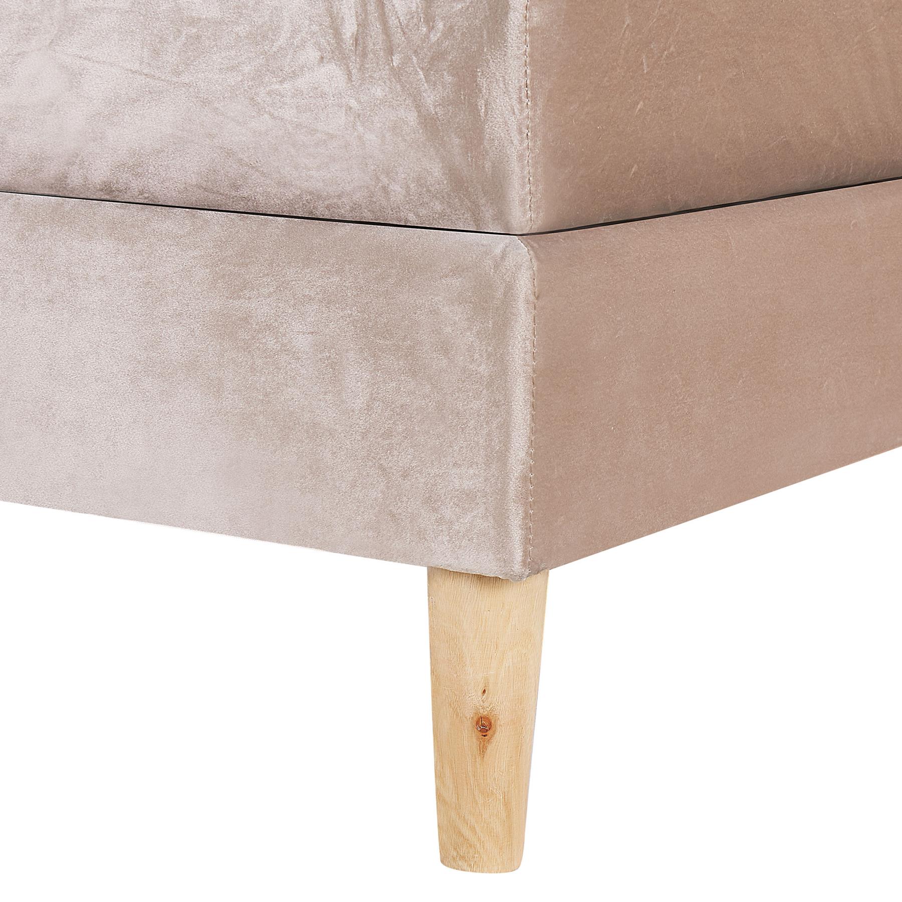 Beliani-MARQUISE -Tweepersoons boxspring-Beige-160 x 200 cm-Fluweel