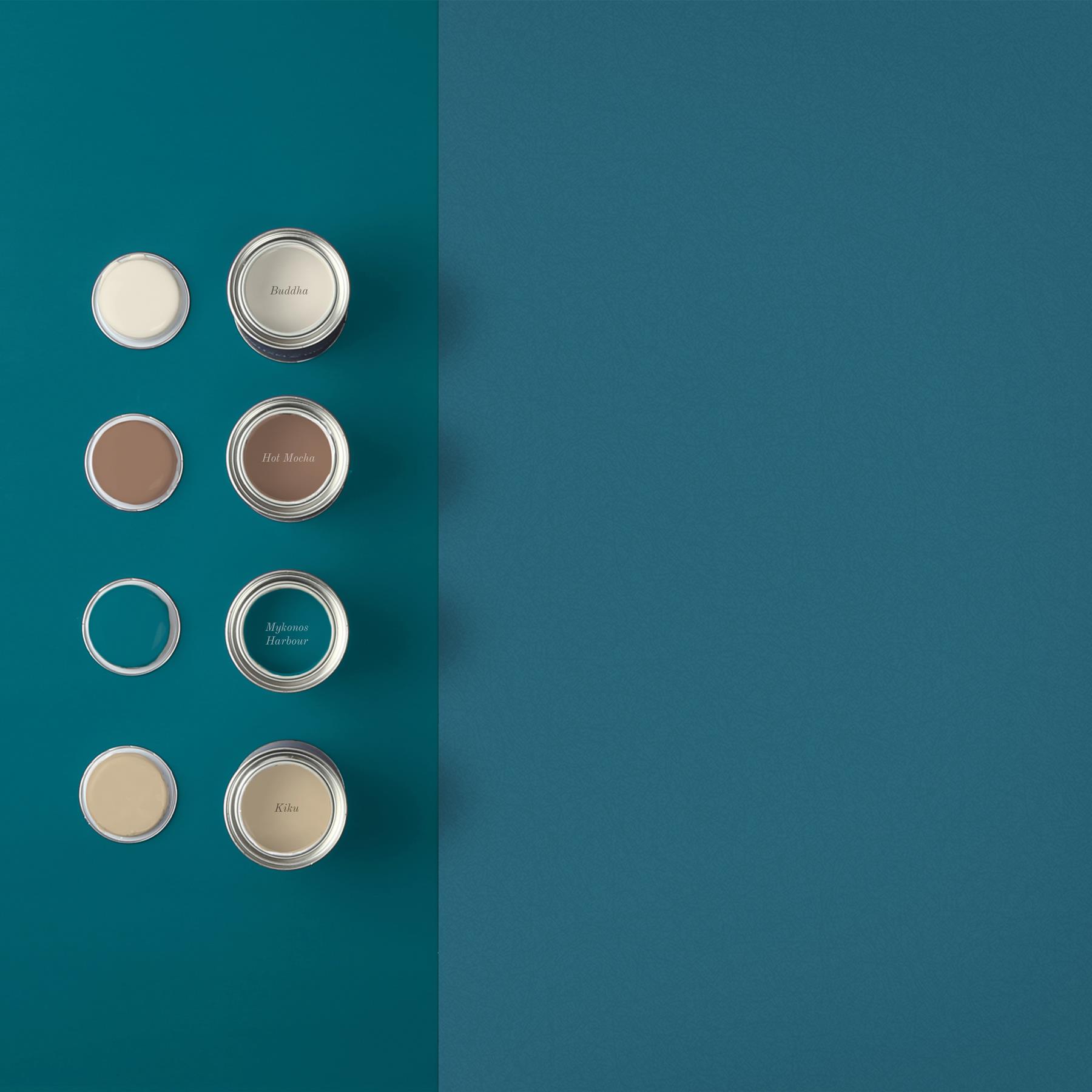 Graham & Brown vliesbehang Jewel Teal Plain blauw