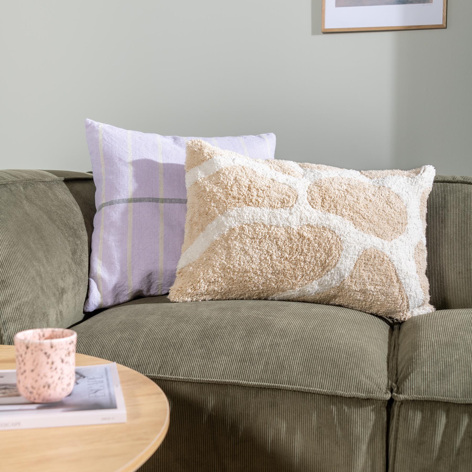 by fonQ Linen Line Sierkussen 50 x 50 cm - Lavendel