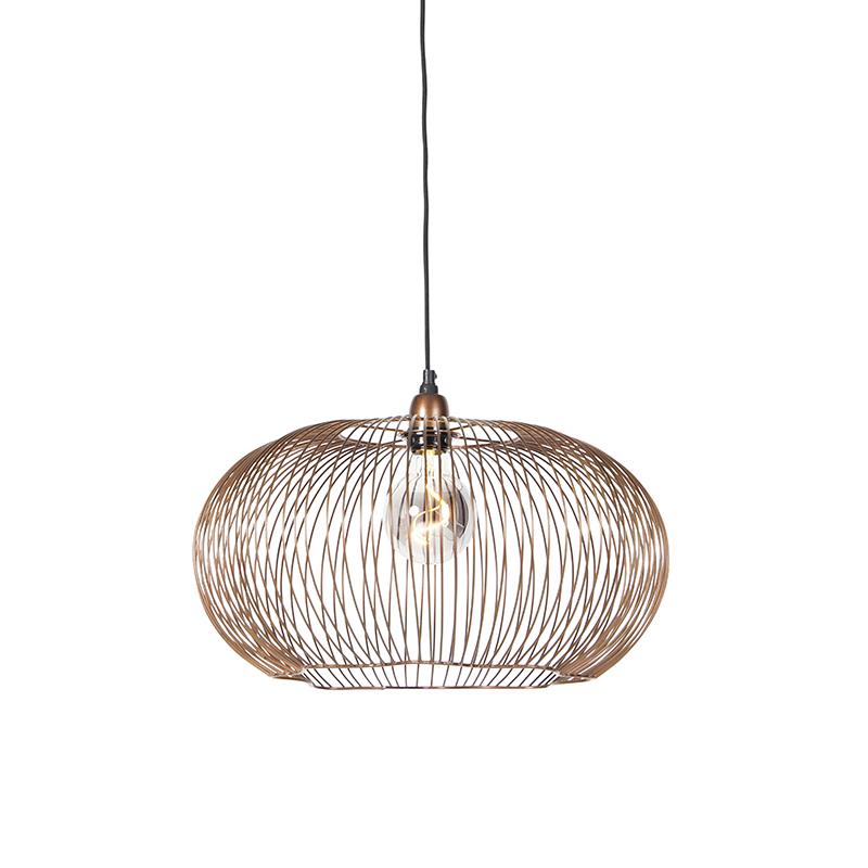 QAZQA Industriële hanglamp koper 49 cm - Finn