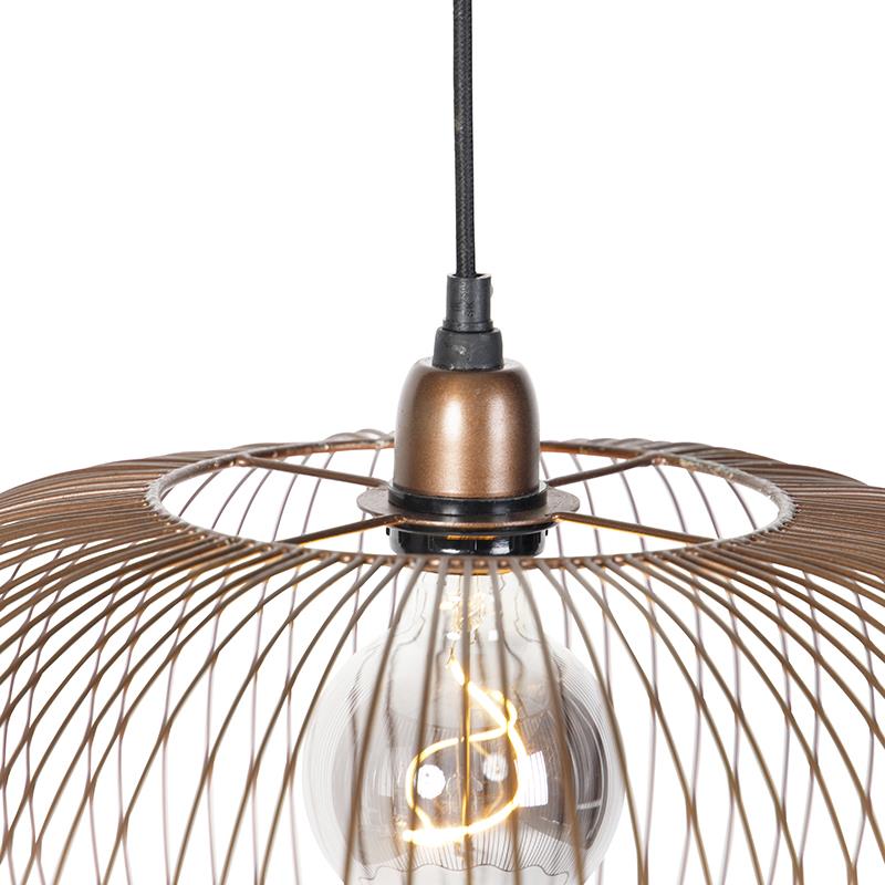 QAZQA Industriële hanglamp koper 49 cm - Finn