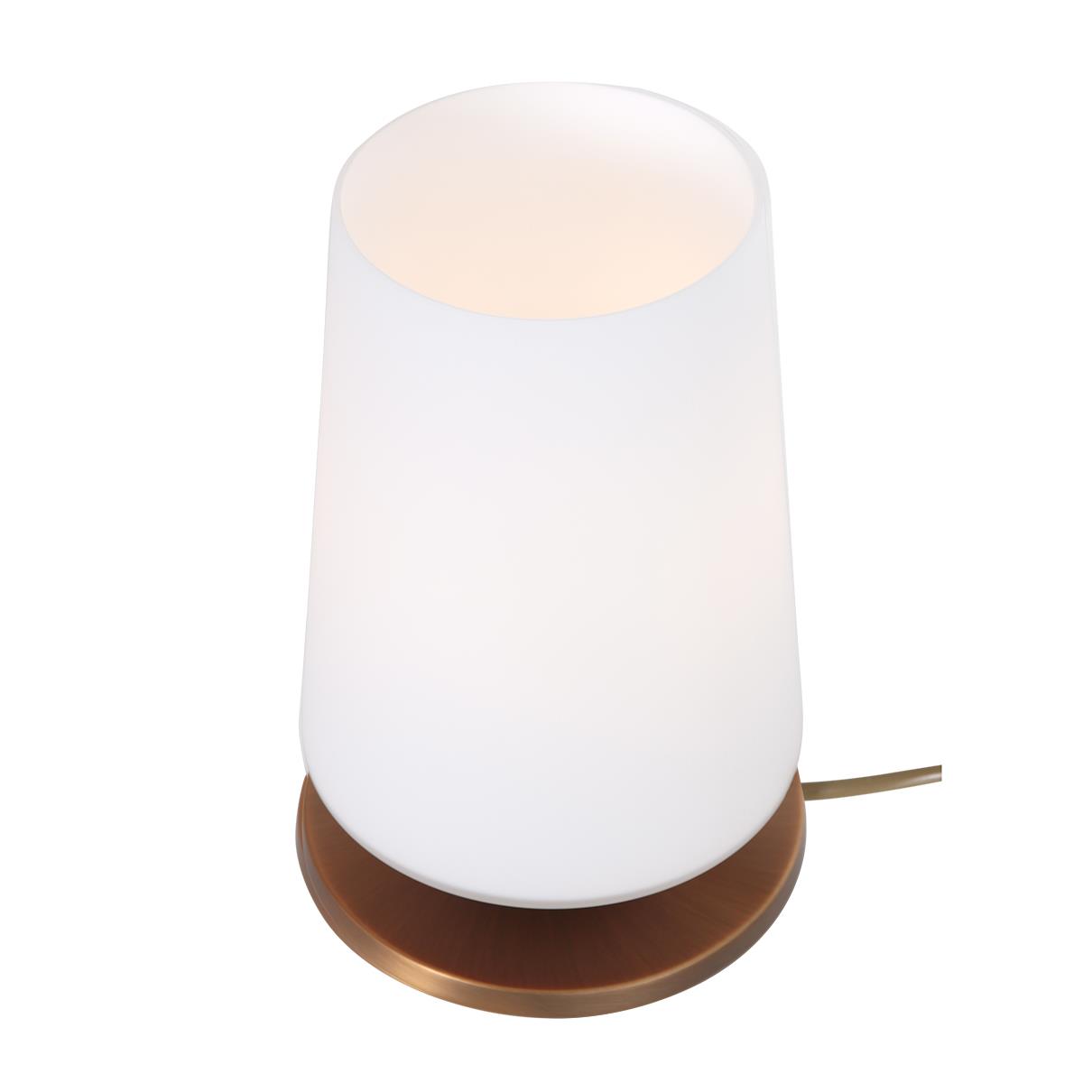 Steinhauer - tafellamp - Ancilla - brons - glas metaal - Ø 15cm - E27 - 3101BR