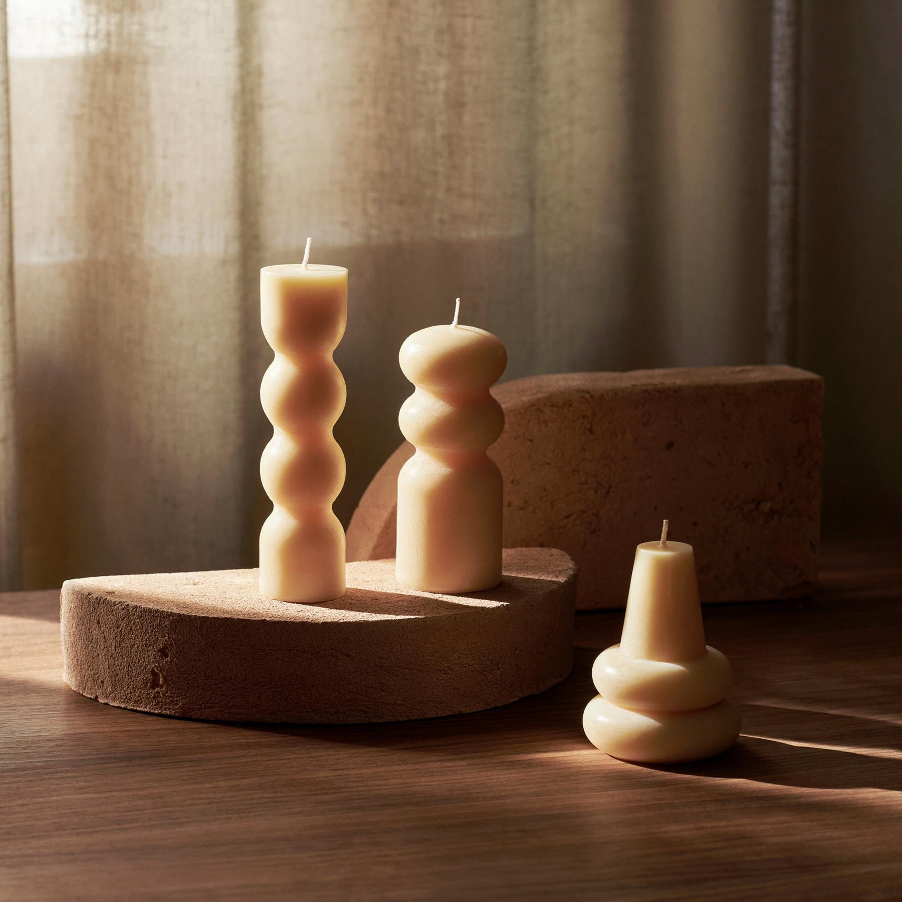ferm LIVING Torno Kaarsen - 3 st. - Geel